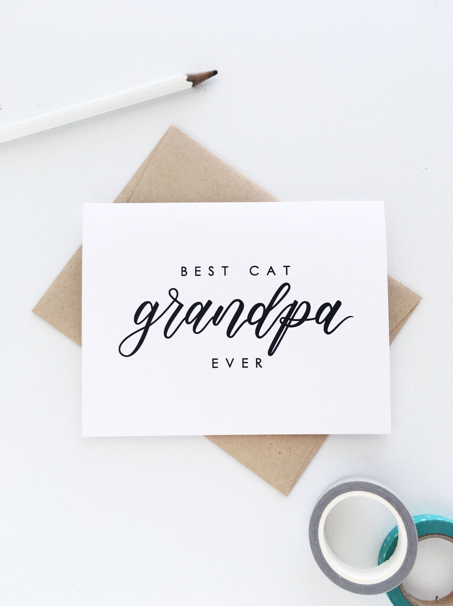 MOVING SALE Best Cat Grandpa Ever Card