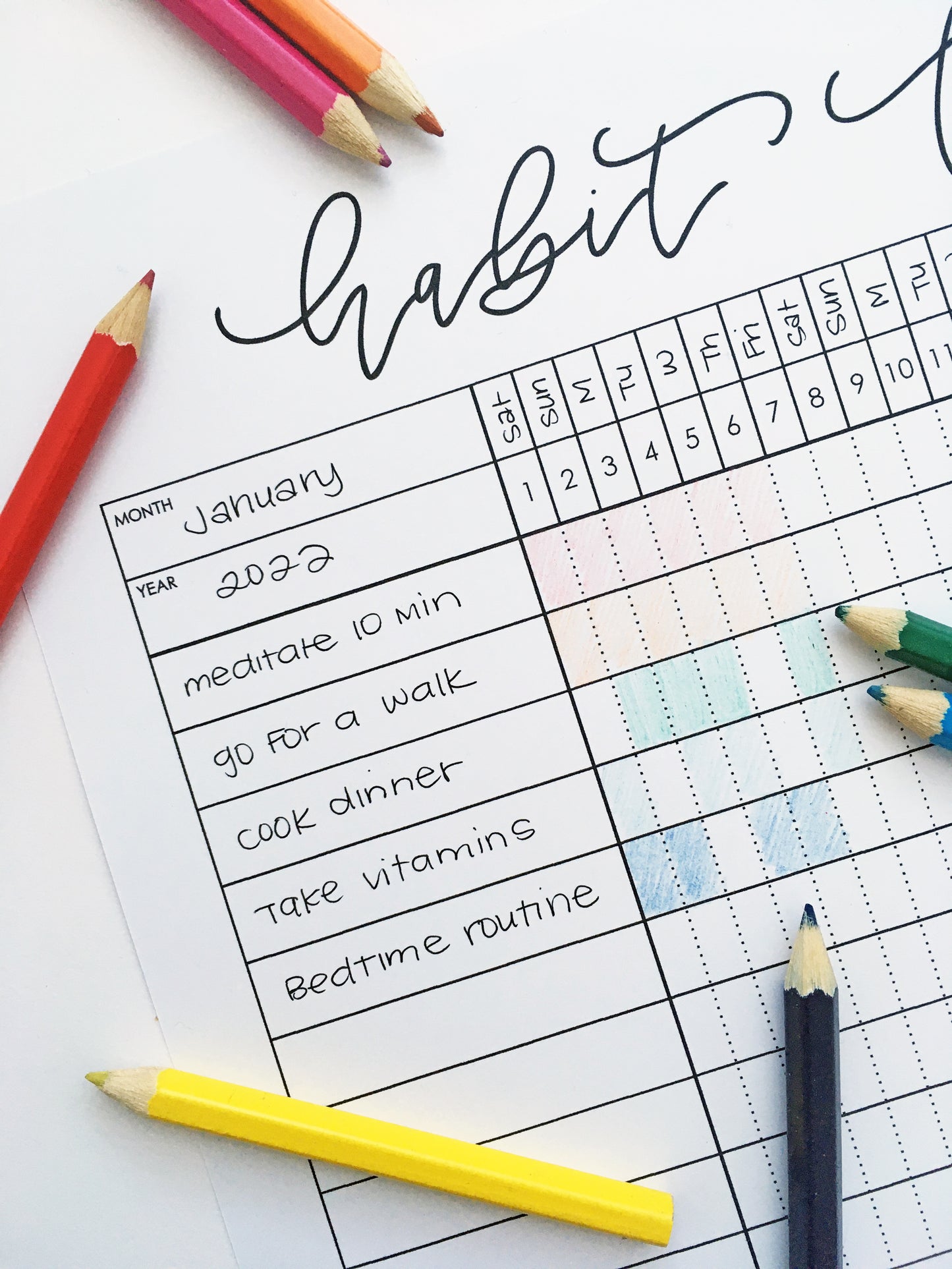 Habit Tracker PDF - Instant Digital Download