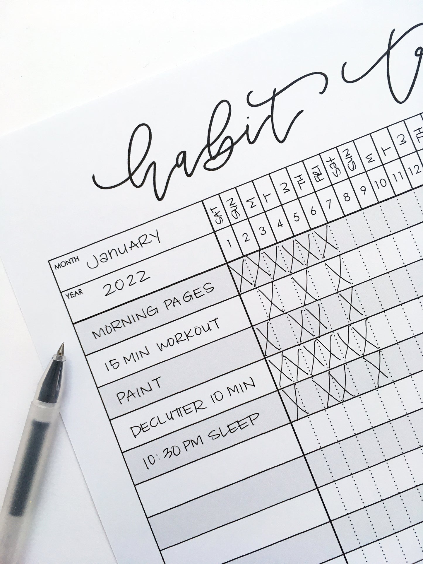 Habit Tracker PDF - Instant Digital Download