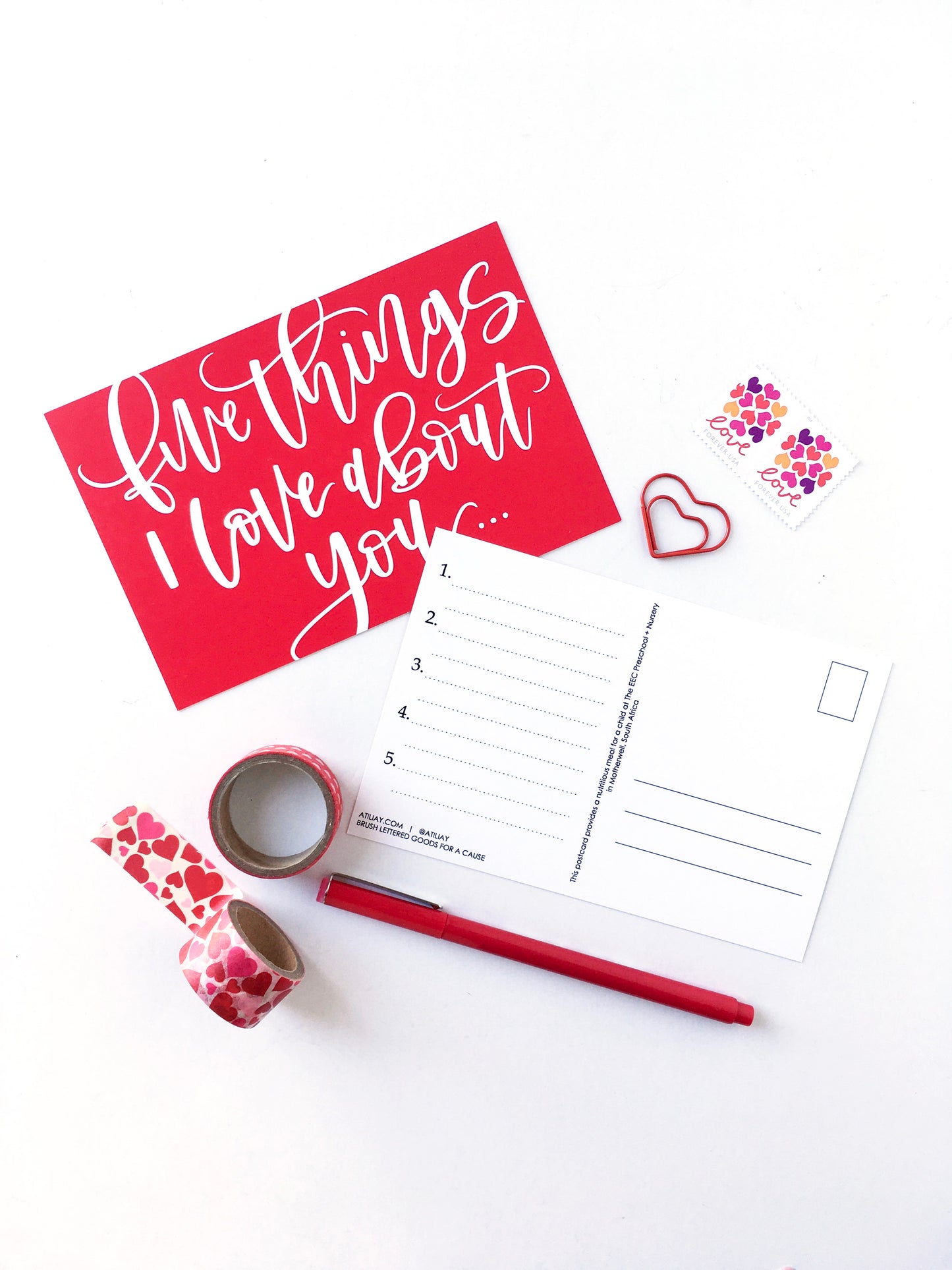 MOVING SALE 5 Things I Love About You Postcard