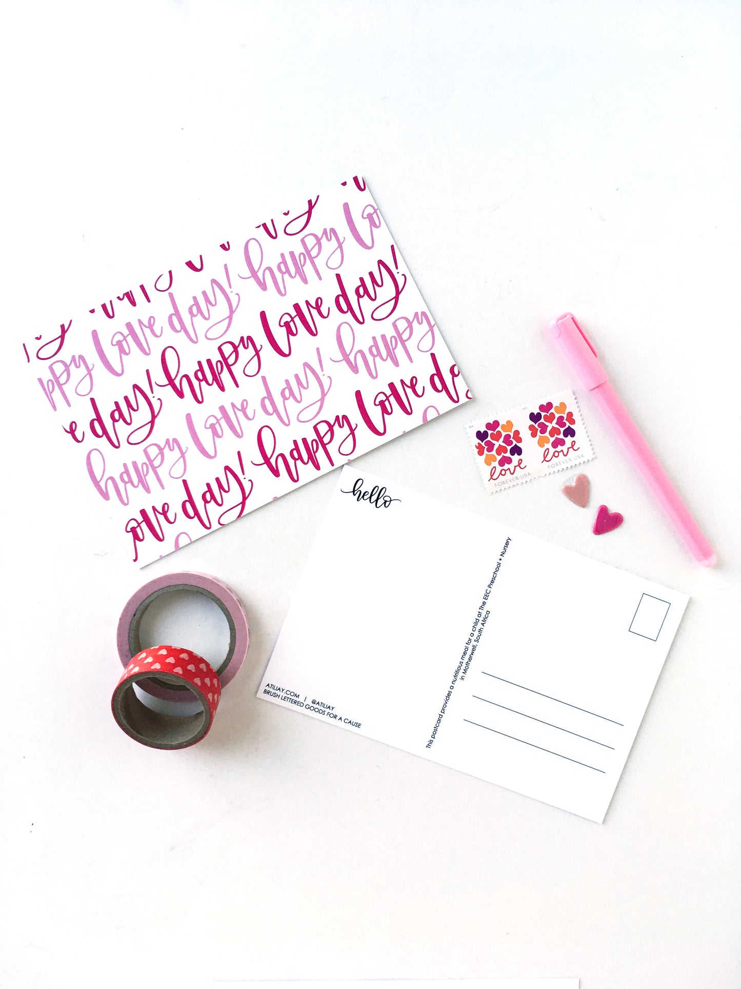 MOVING SALE Happy Love Day Postcards, 5 for $5