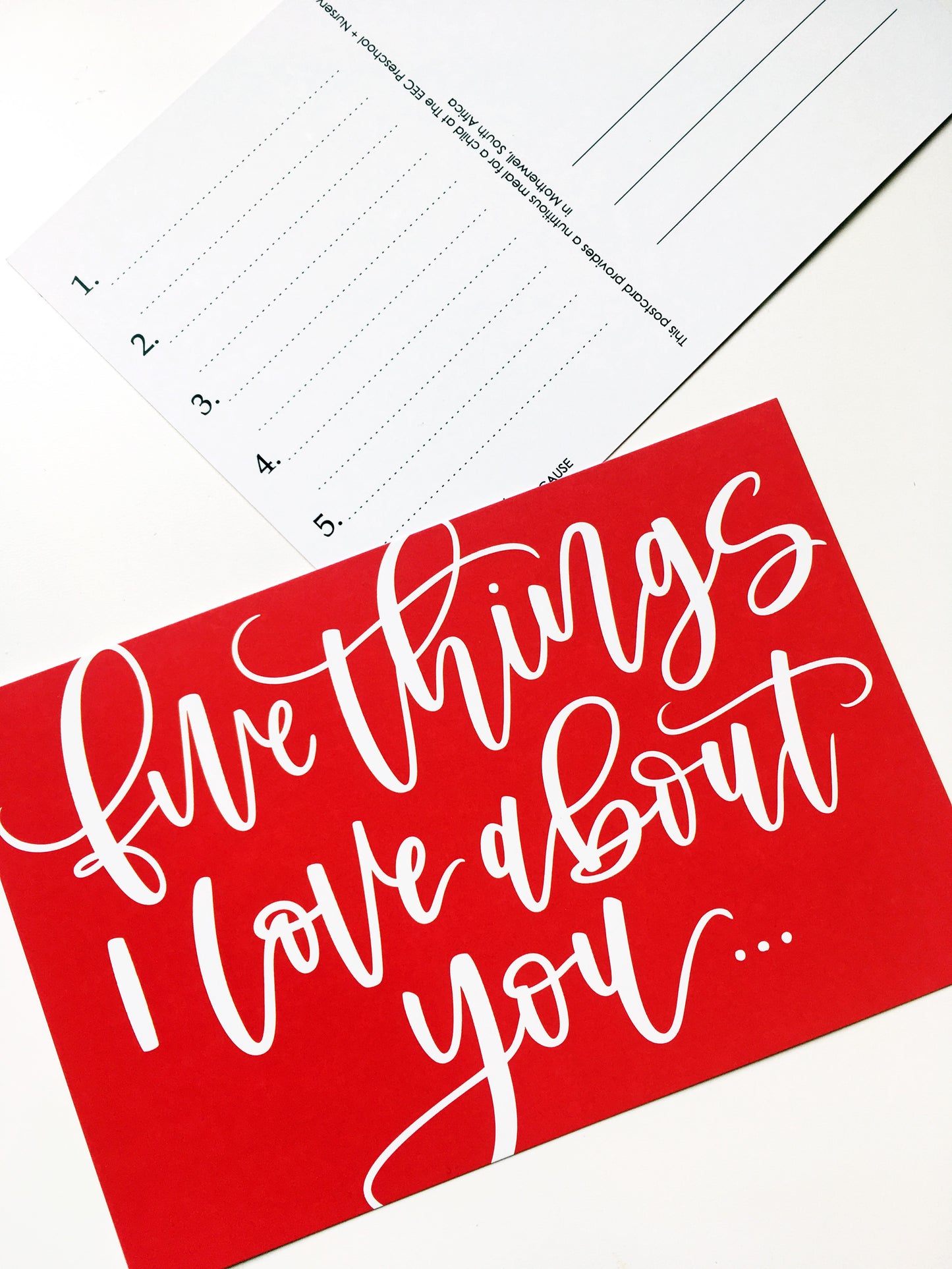 MOVING SALE 5 Things I Love About You Postcard
