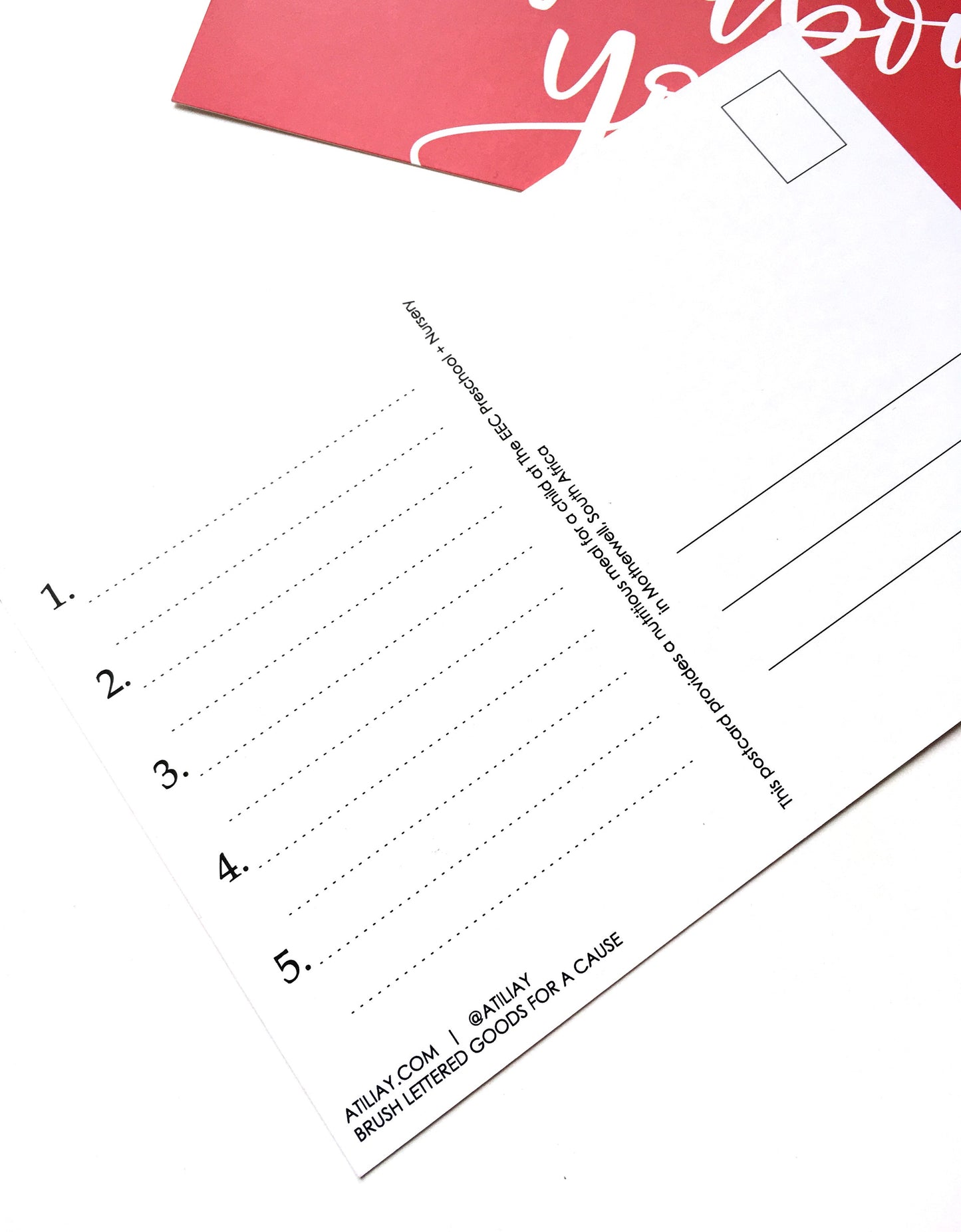 MOVING SALE 5 Things I Love About You Postcard