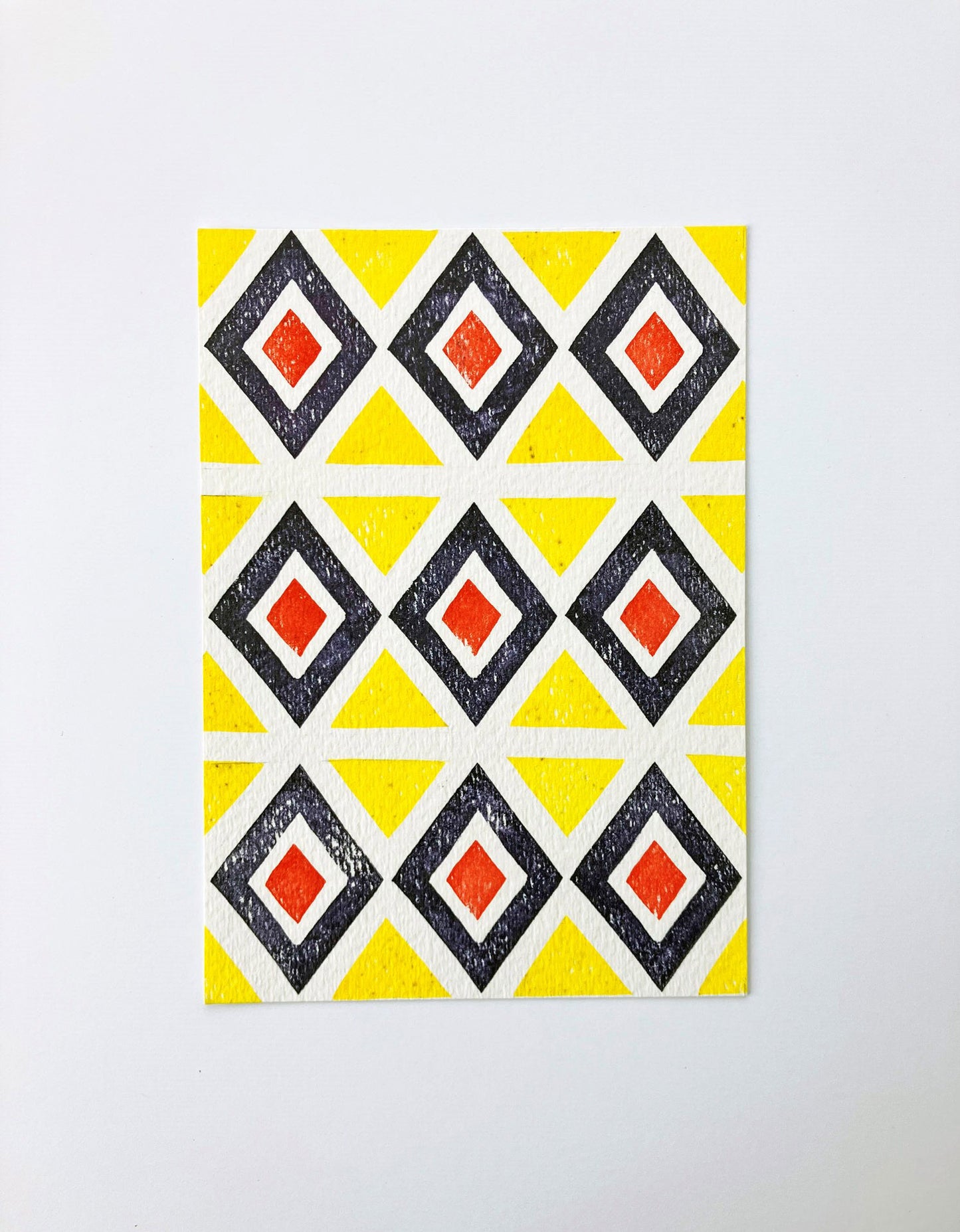 MOVING SALE - 5x7 Geometric Block Print - ONLY 1