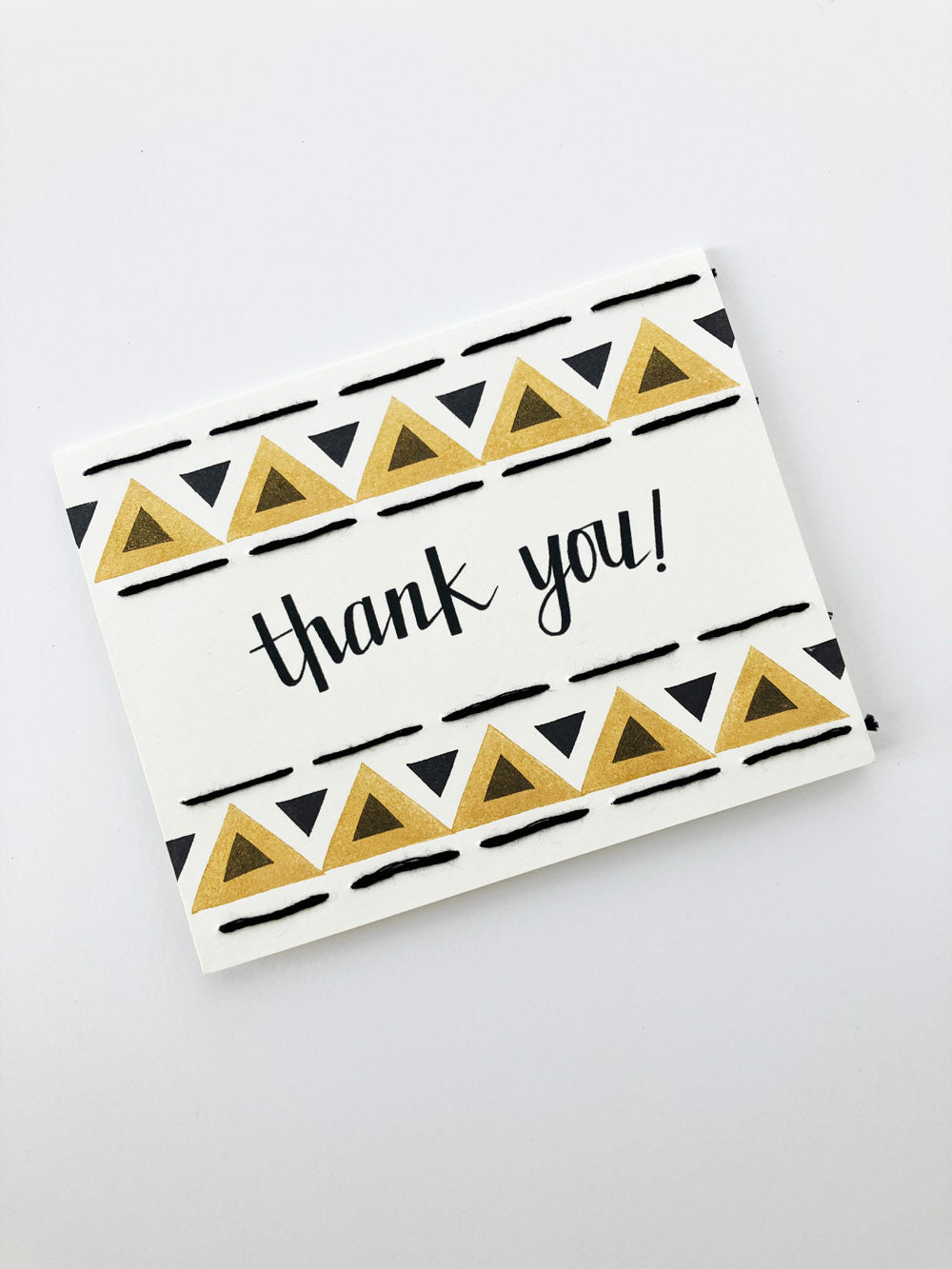 MOVING SALE Thank You Embroidered & Stamped Card ONLY 1