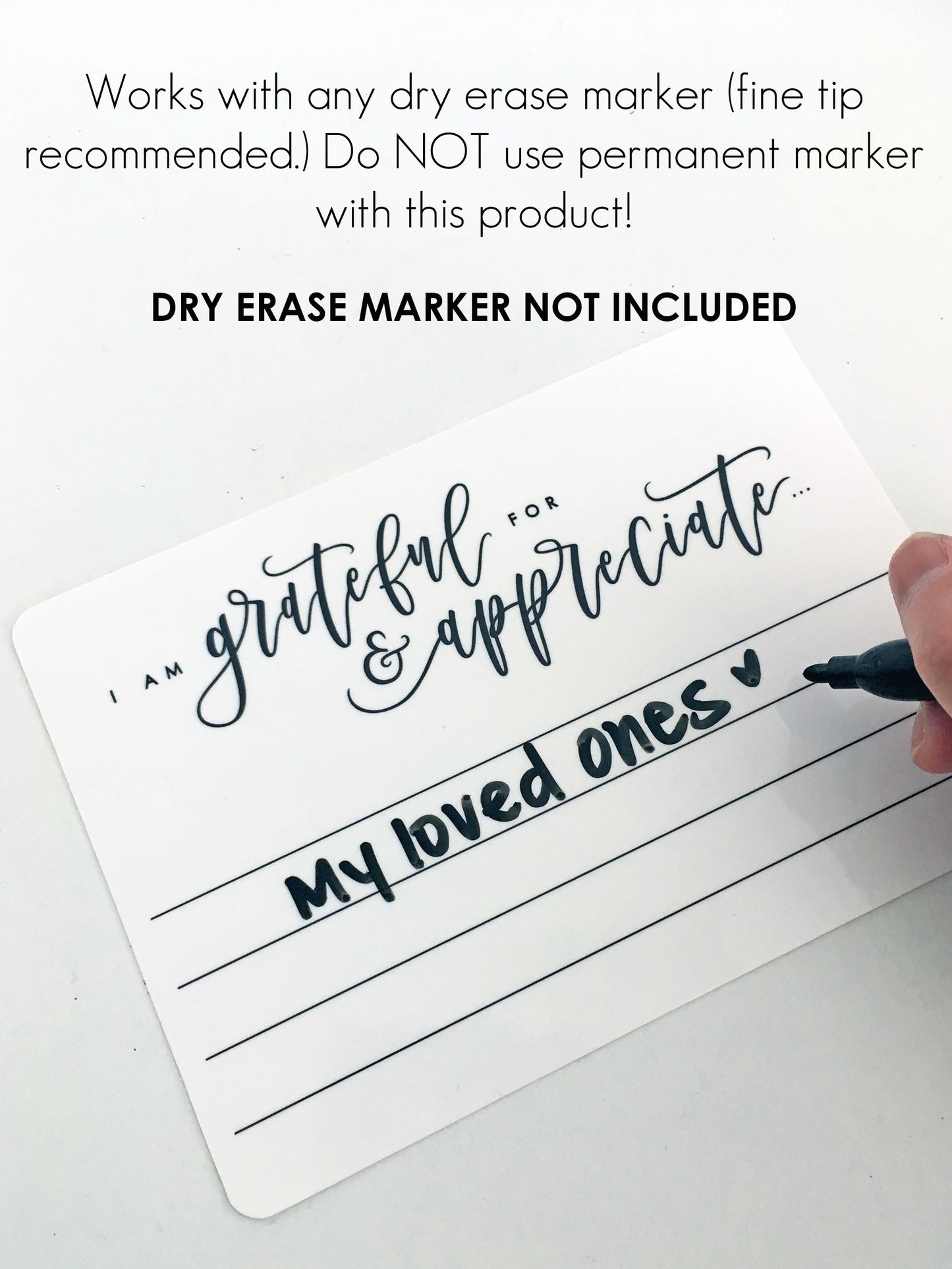 MOVING SALE I am Grateful For & Appreciate... Dry Erase Sticker