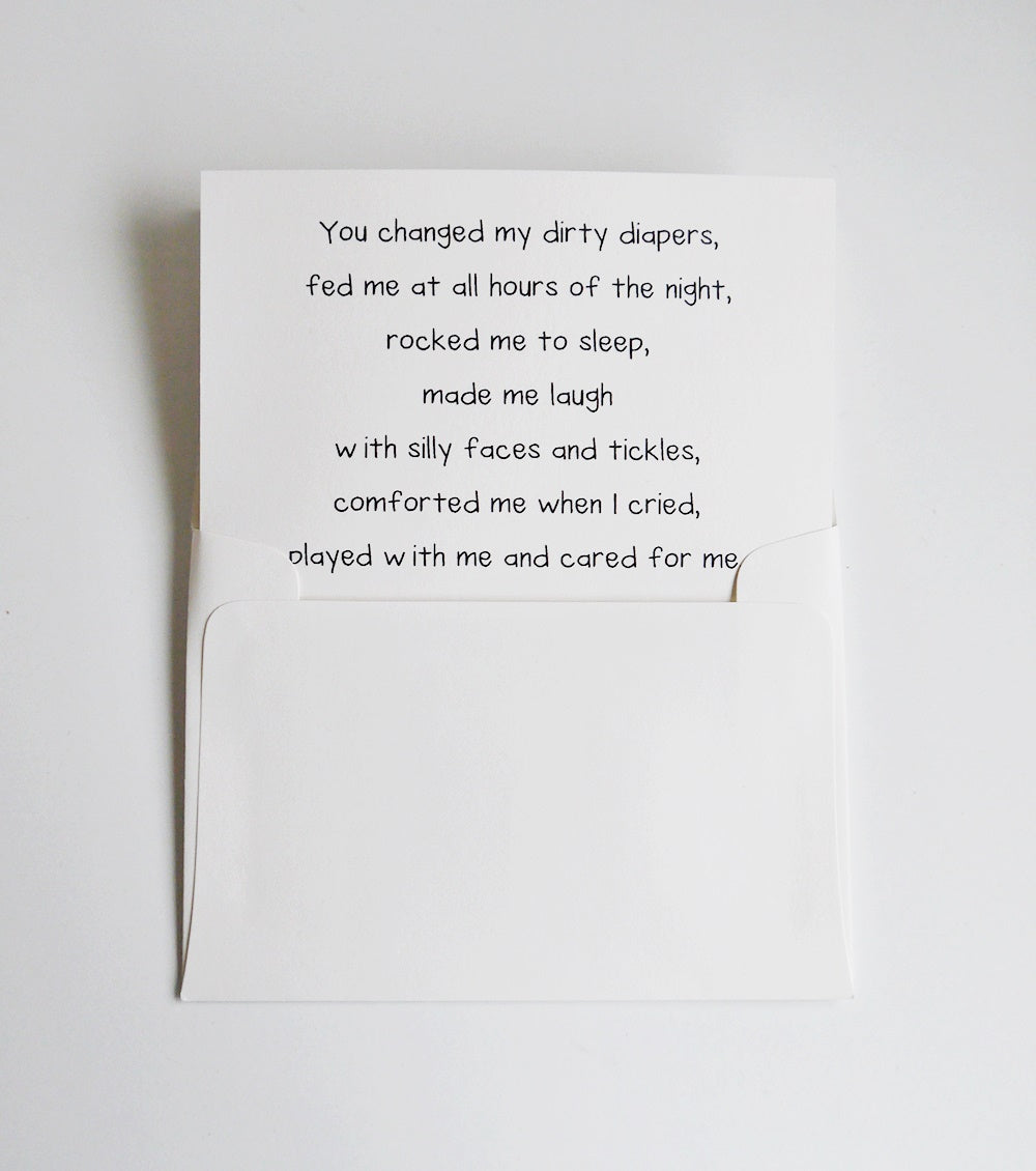 MOVING SALE Baby's POV 1st Father's Day Card - Black Tri-Fold A1 Card ONLY 1