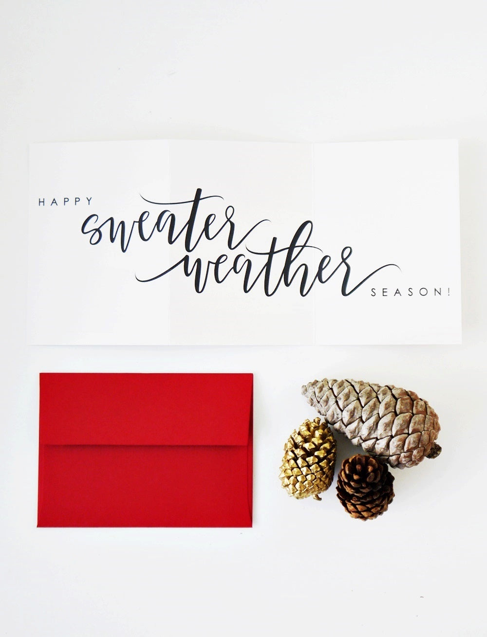 MOVING SALE Happy Sweater Weather Season! A1 Tri Fold Card ONLY 1