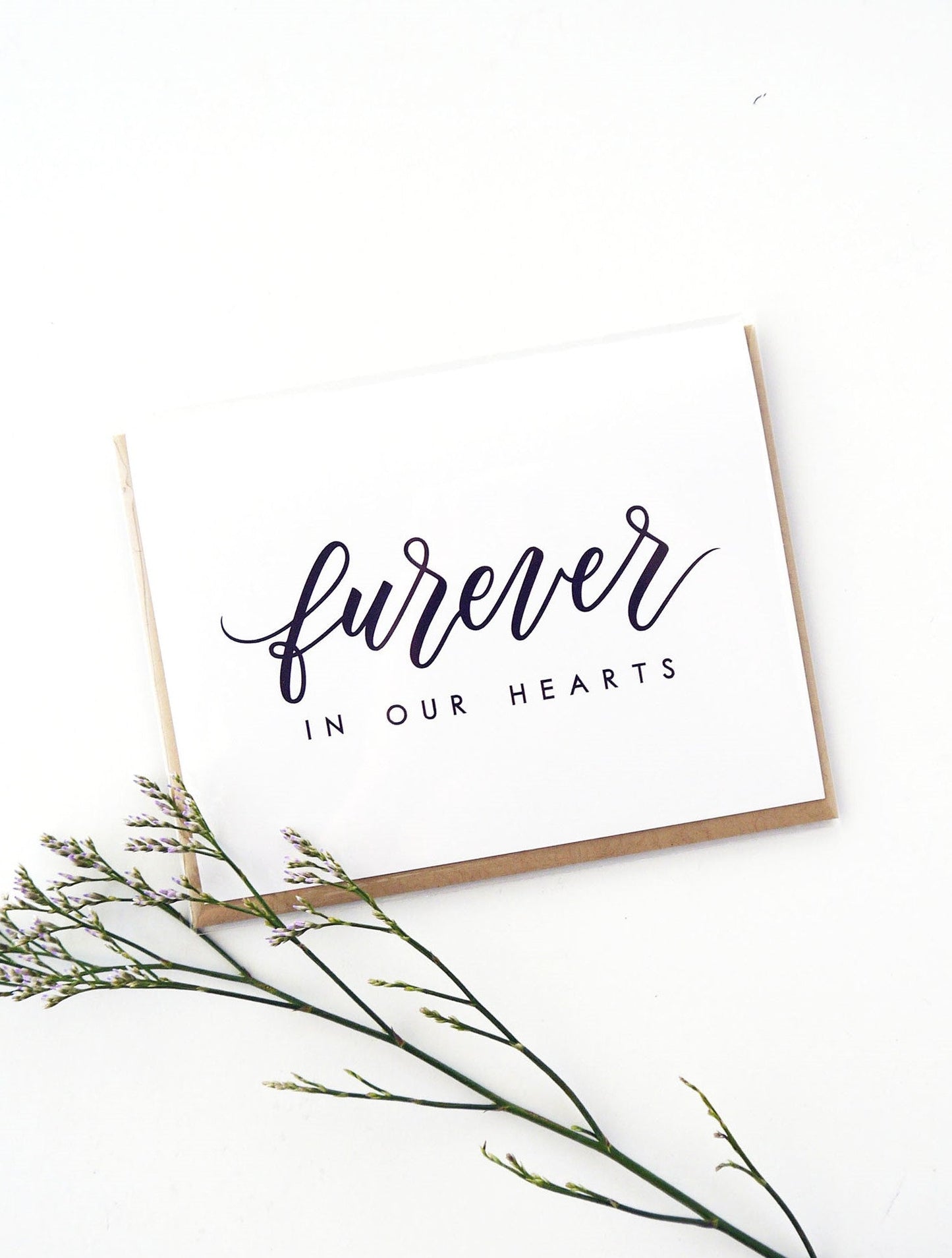 MOVING SALE Furever In Our Hearts Pet Sympathy Card ONLY 1