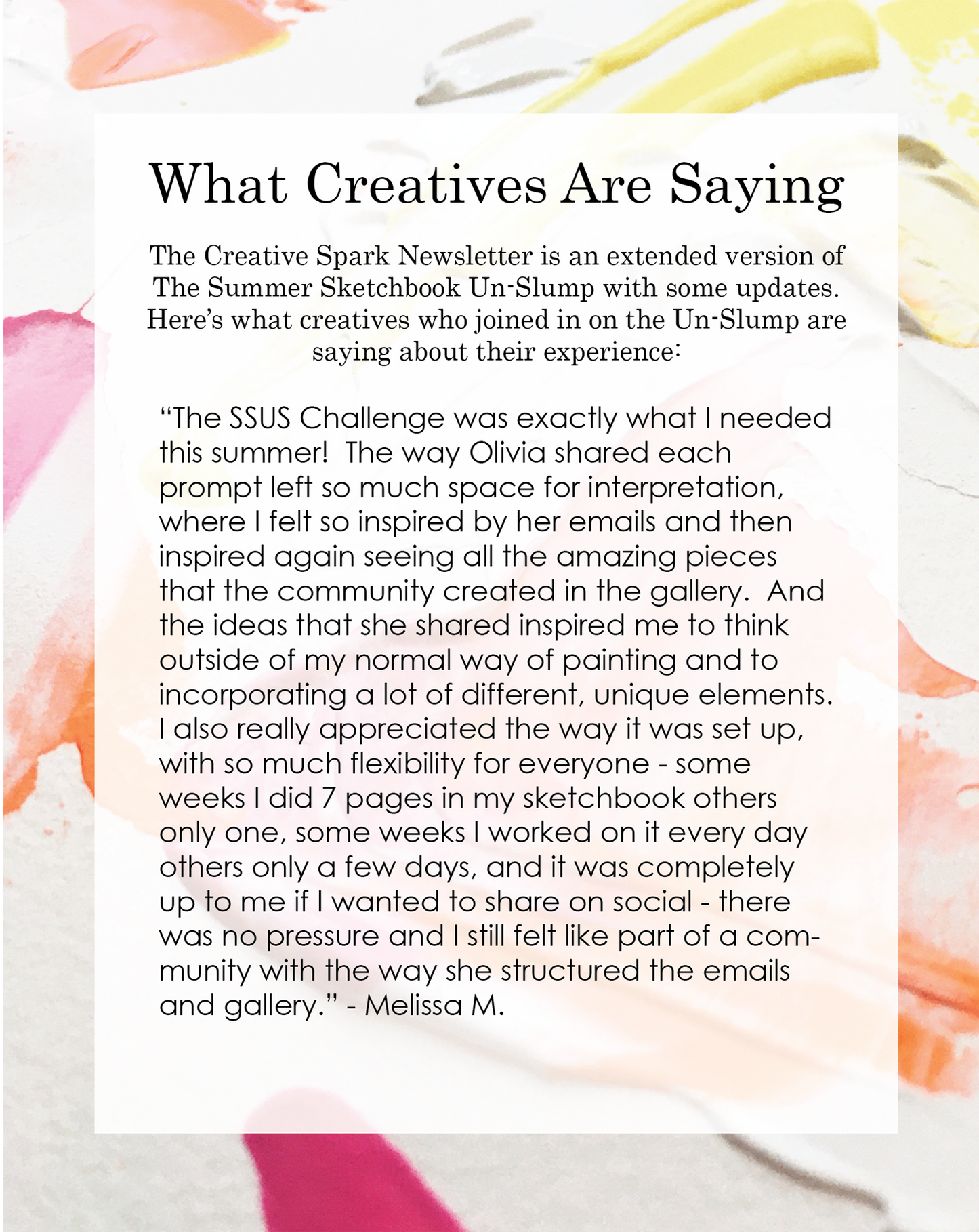 2024 Creative Spark Newsletter, Annual Subscription