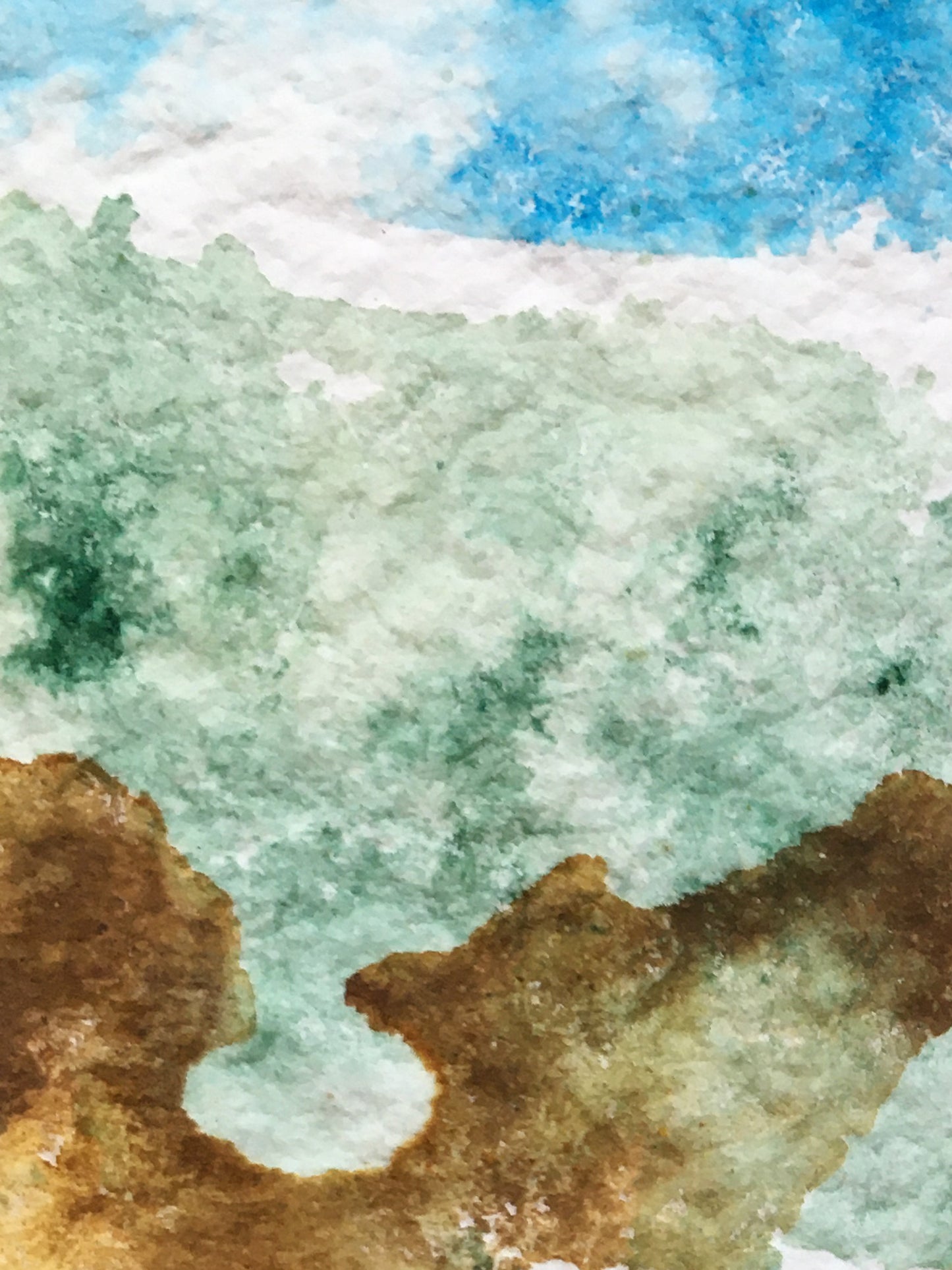 Earth, Sea, Sky | No. 2 - Original Abstract Watercolor Painting