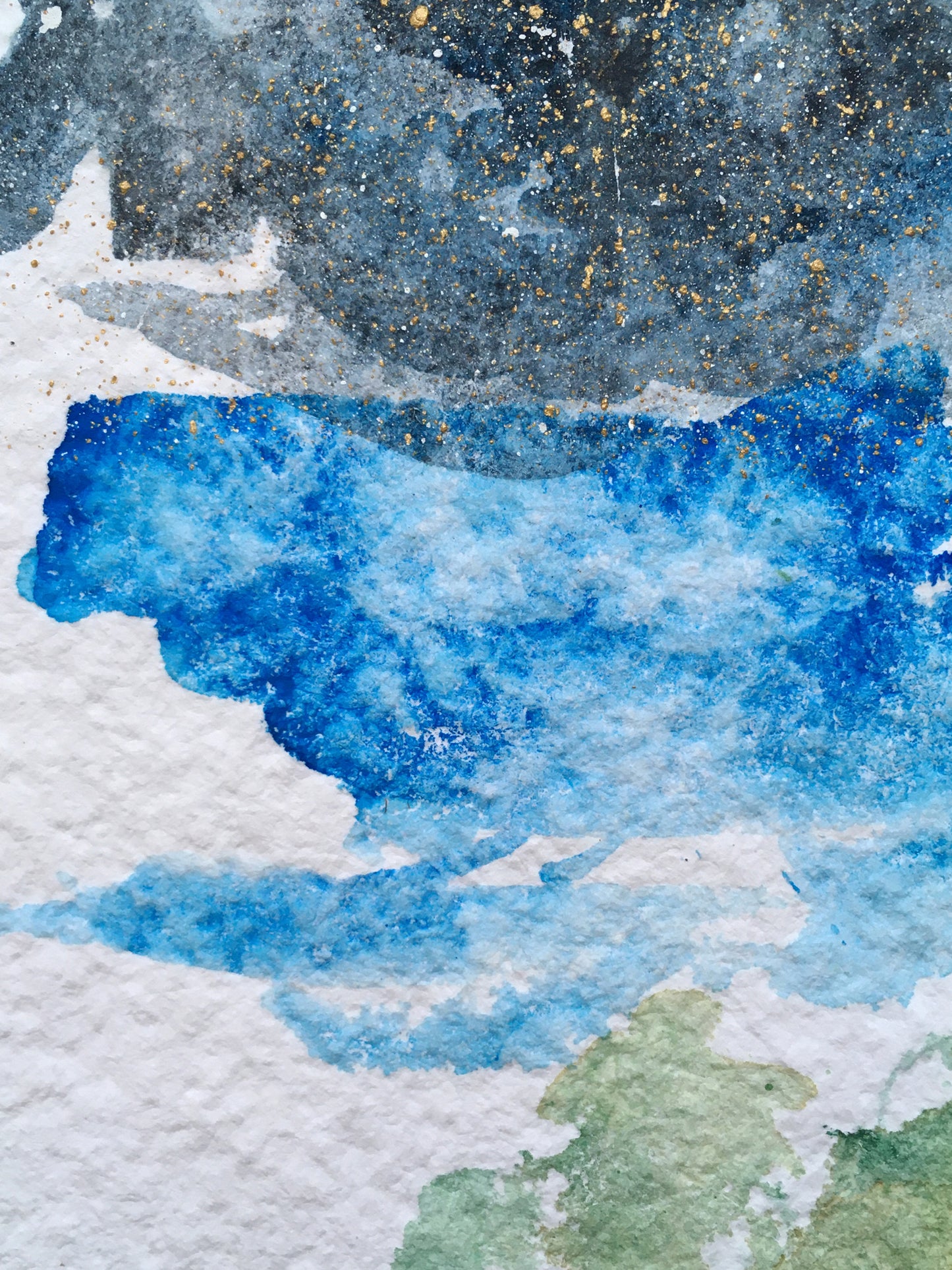 Earth, Sea, Sky | No. 1 - Original Abstract Watercolor Painting