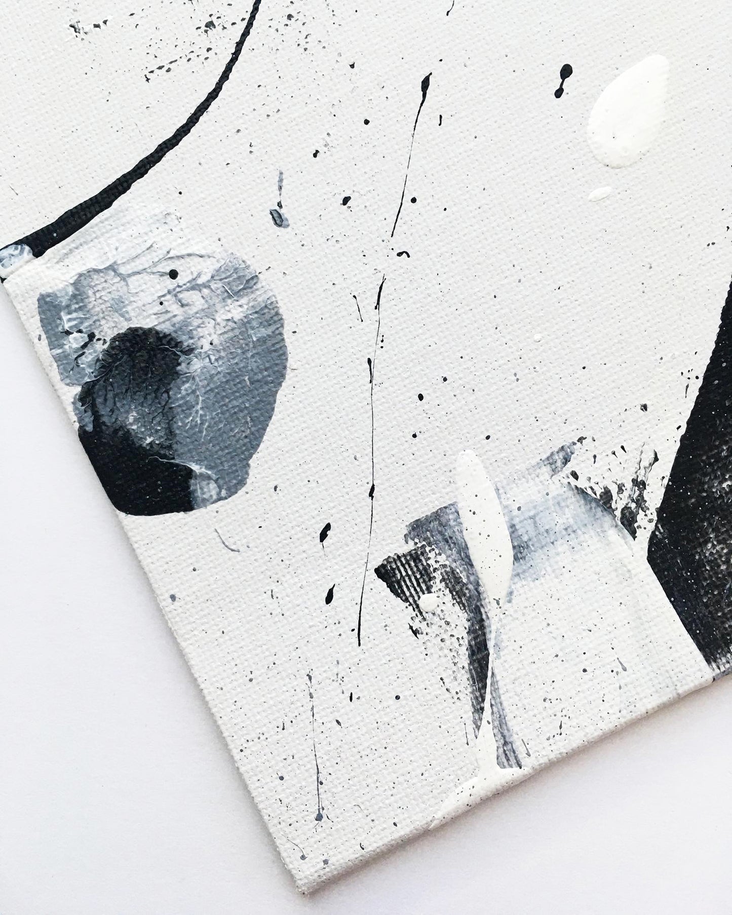 Black and white abstract painting