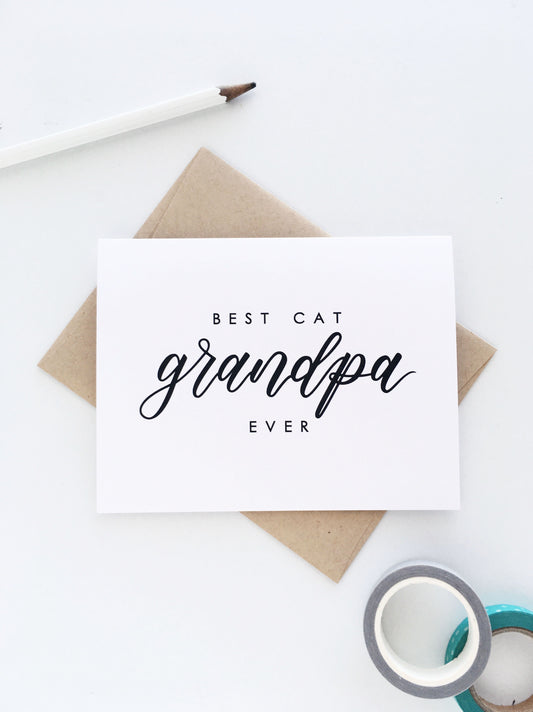 Best Cat Grandpa Ever Card