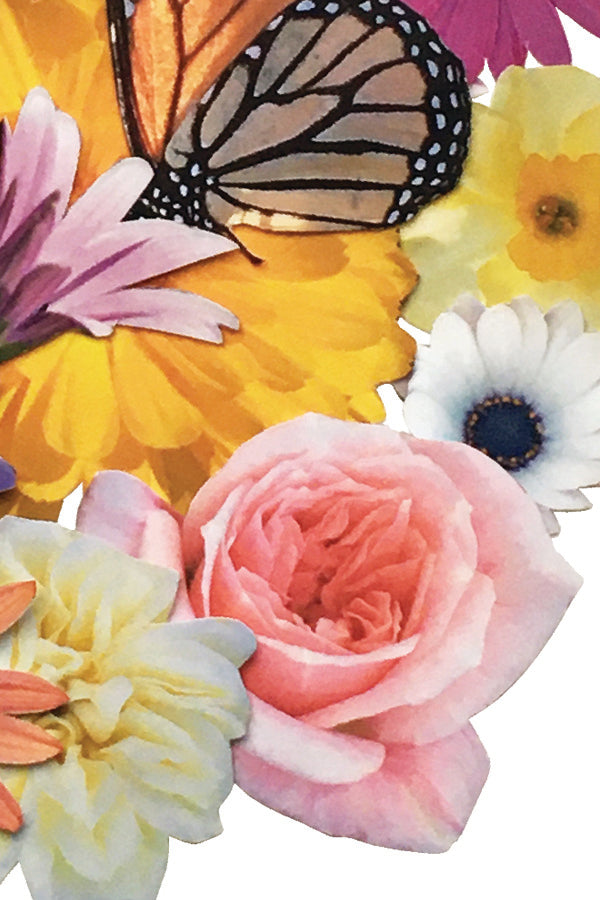 Butterfly Floral Collage Print