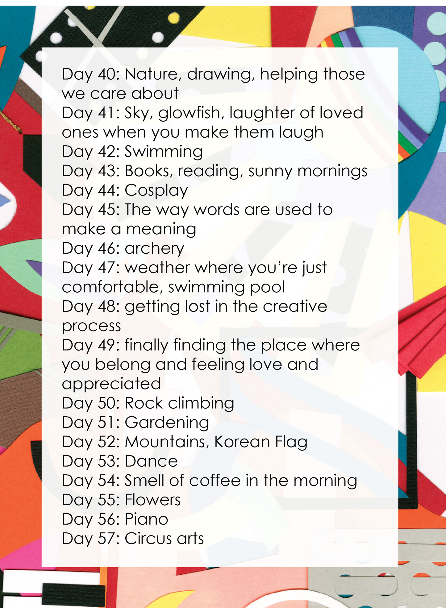 100 Day Collage | Celebration & Joy