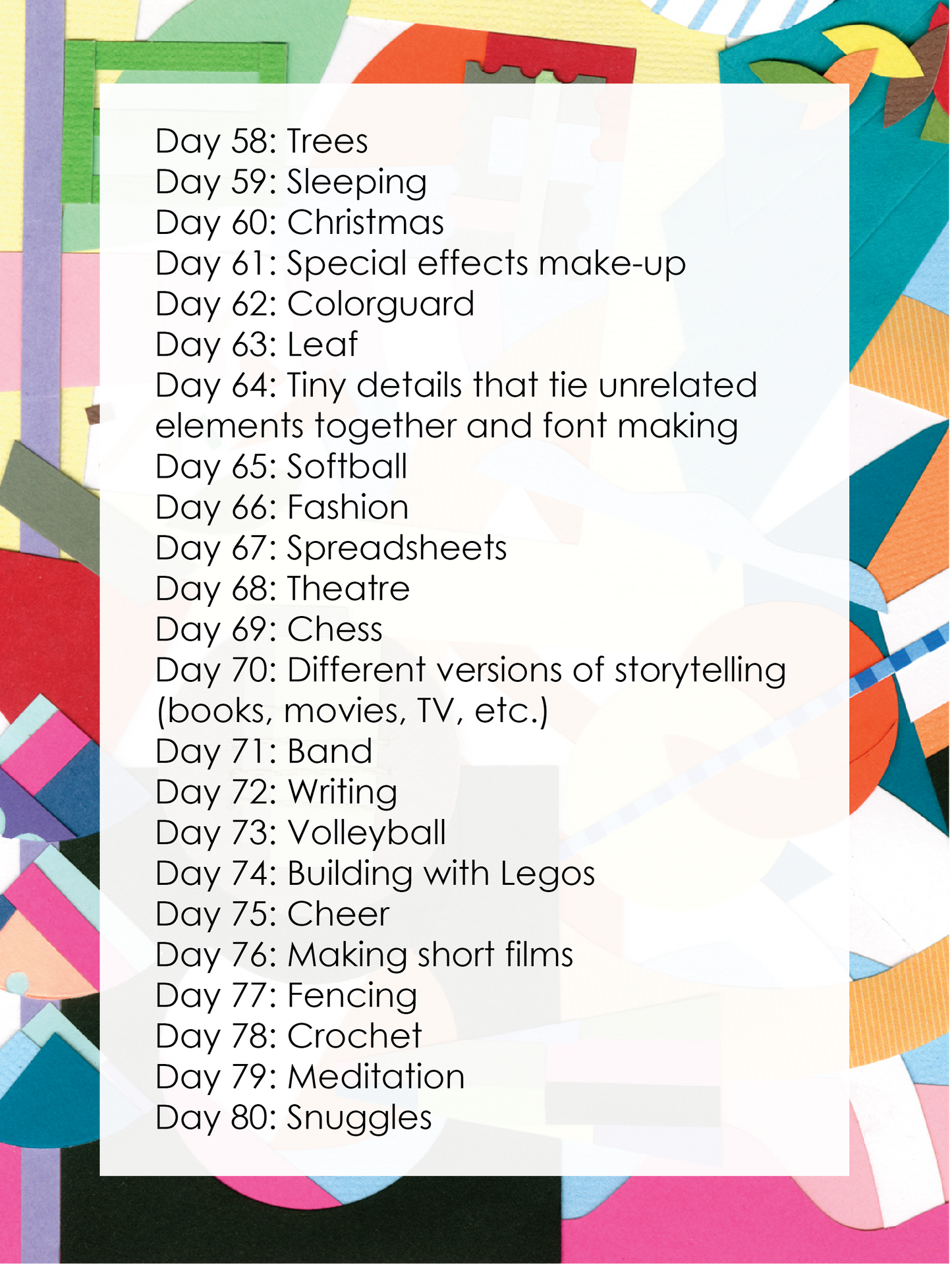 100 Day Collage | Celebration & Joy