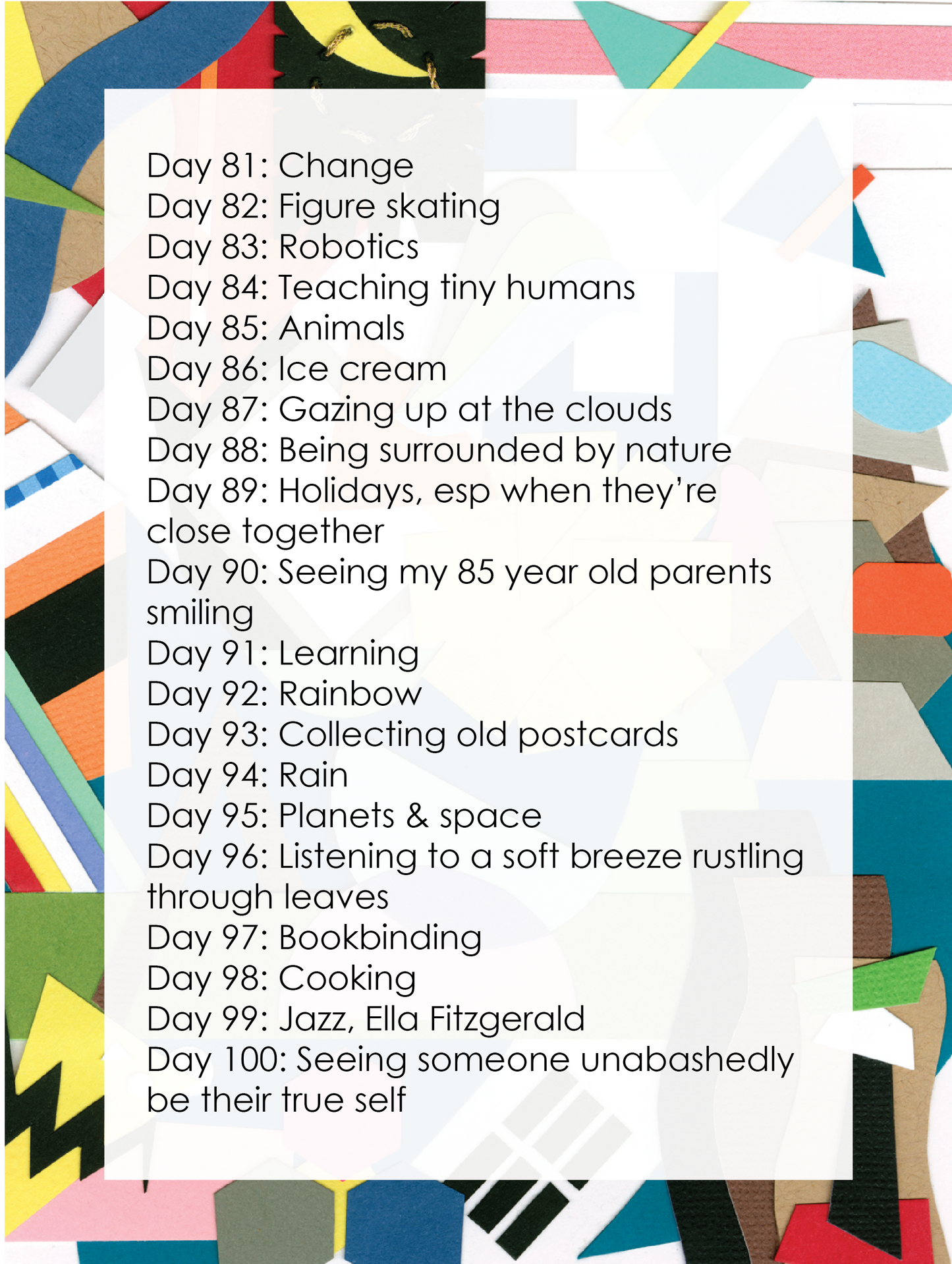 100 Day Collage | Celebration & Joy