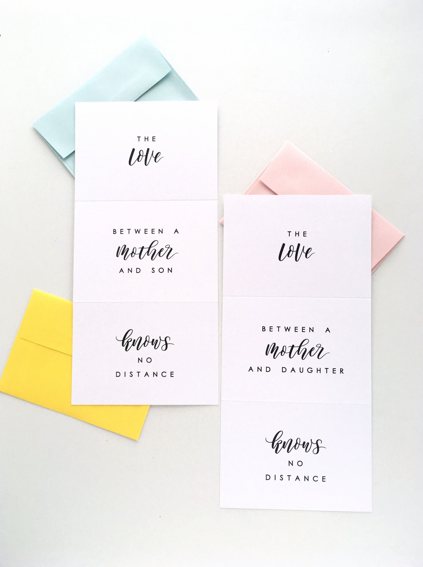 Long Distance Love Between Mother Tri-Fold Card