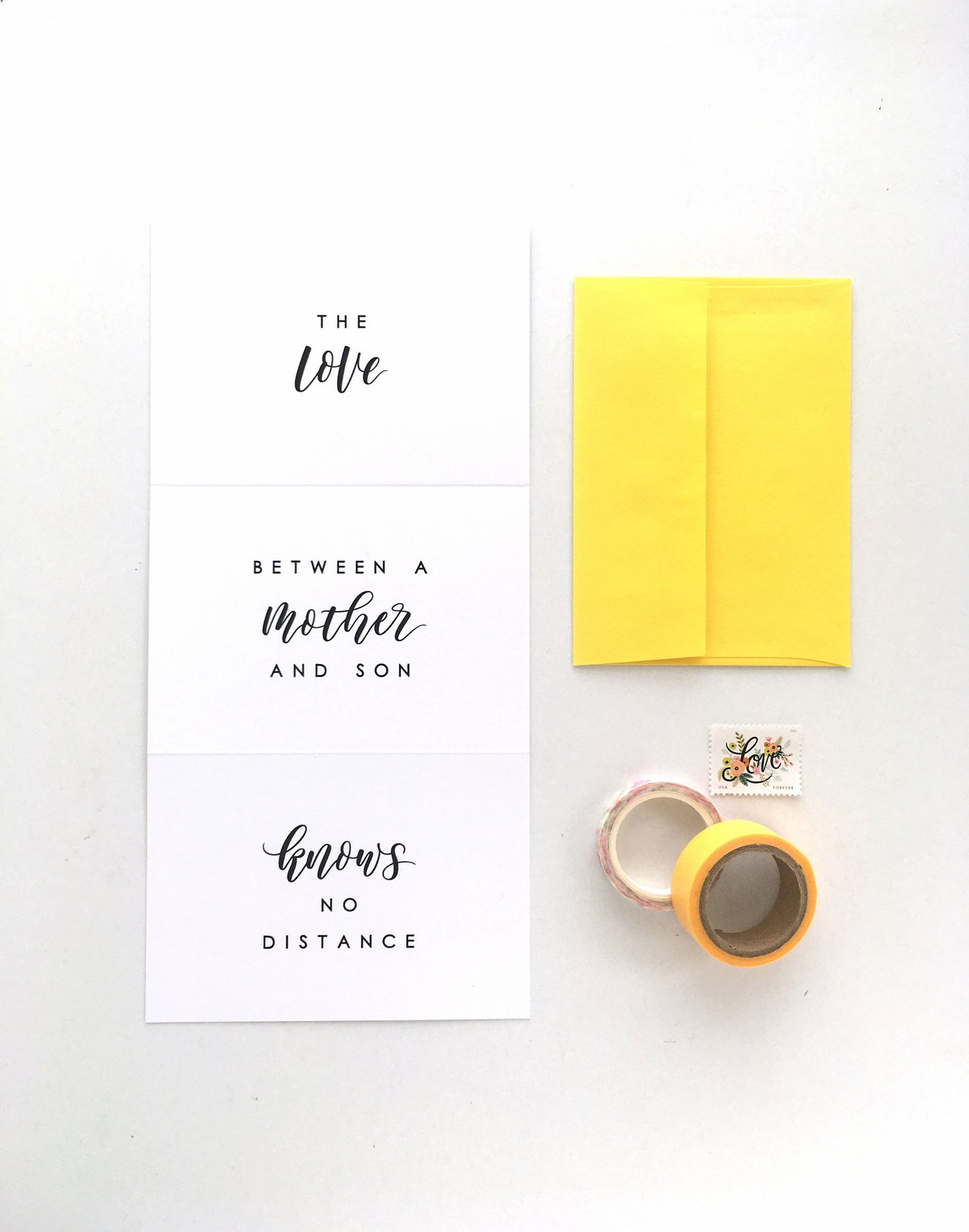 Long Distance Love Between Mother Tri-Fold Card