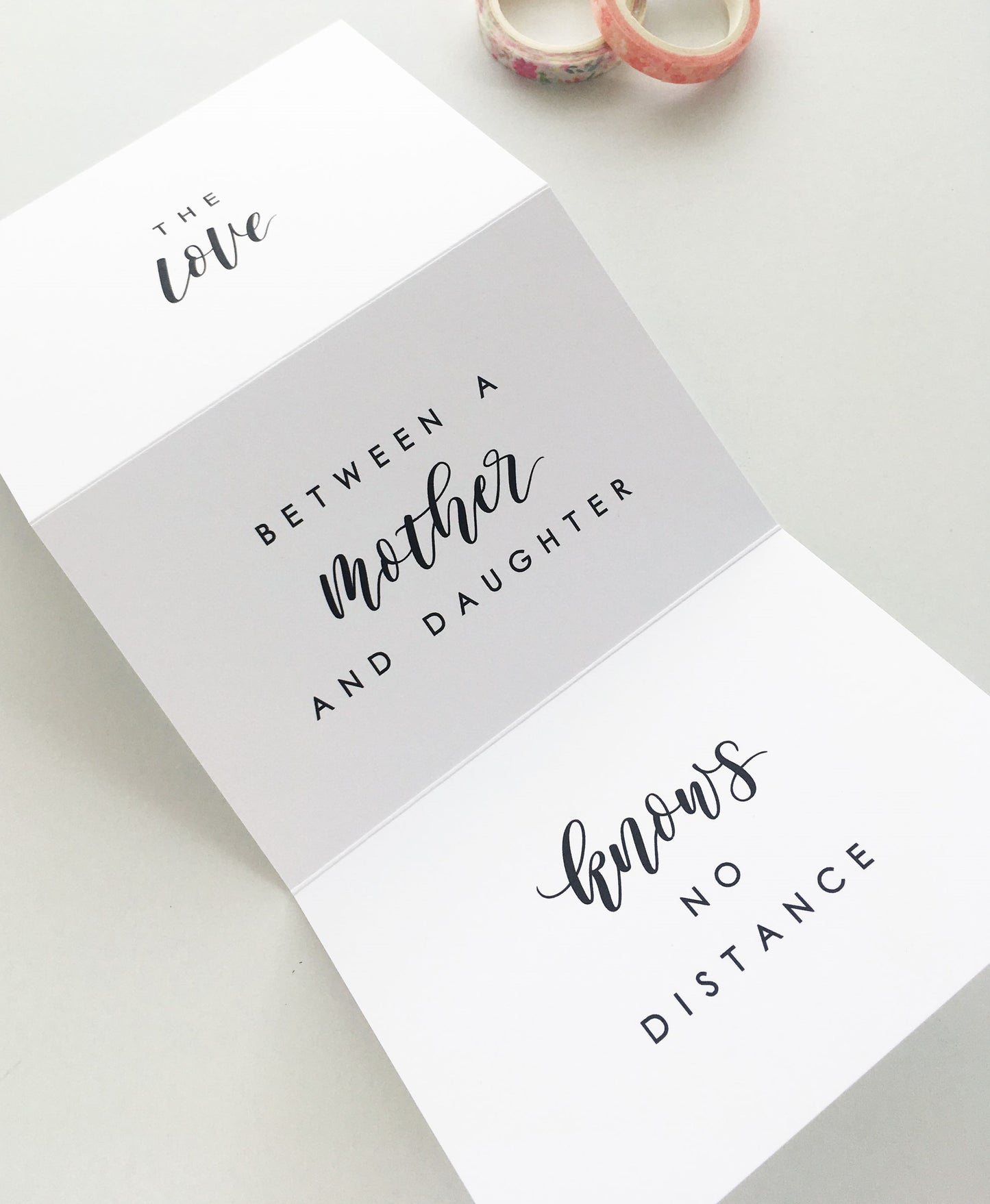 Long Distance Love Between Mother Tri-Fold Card