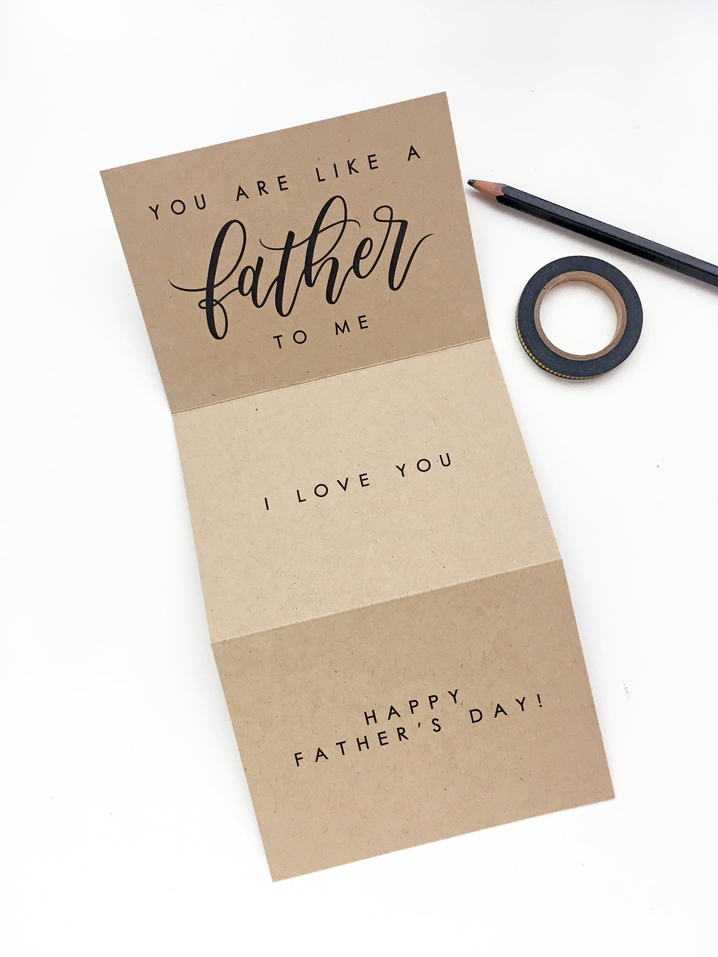 Like A Father To Me Card - Tri-Fold