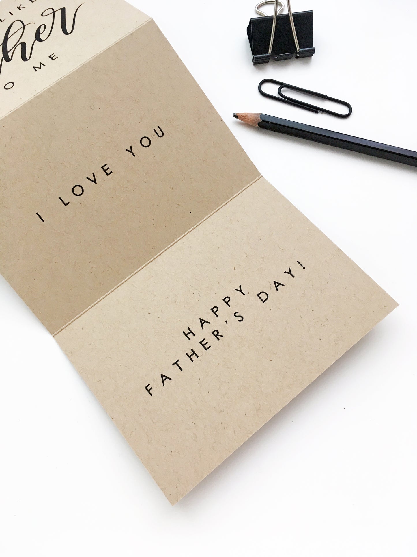 Like A Father To Me Card - Tri-Fold