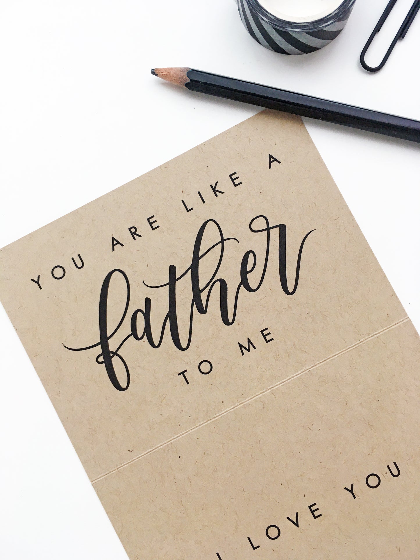 Like A Father To Me Card - Tri-Fold