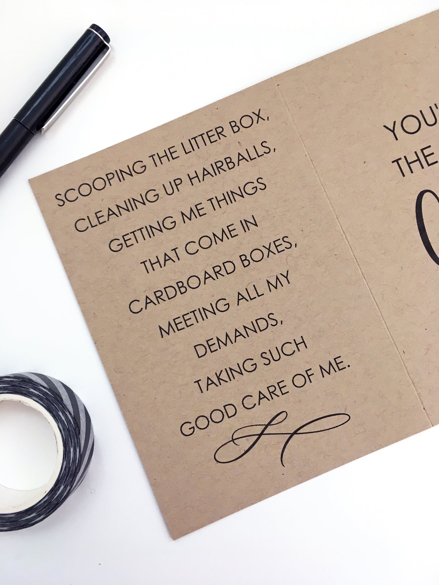 Personalized Best Cat Mom Card, Customize With Your Pet's Names