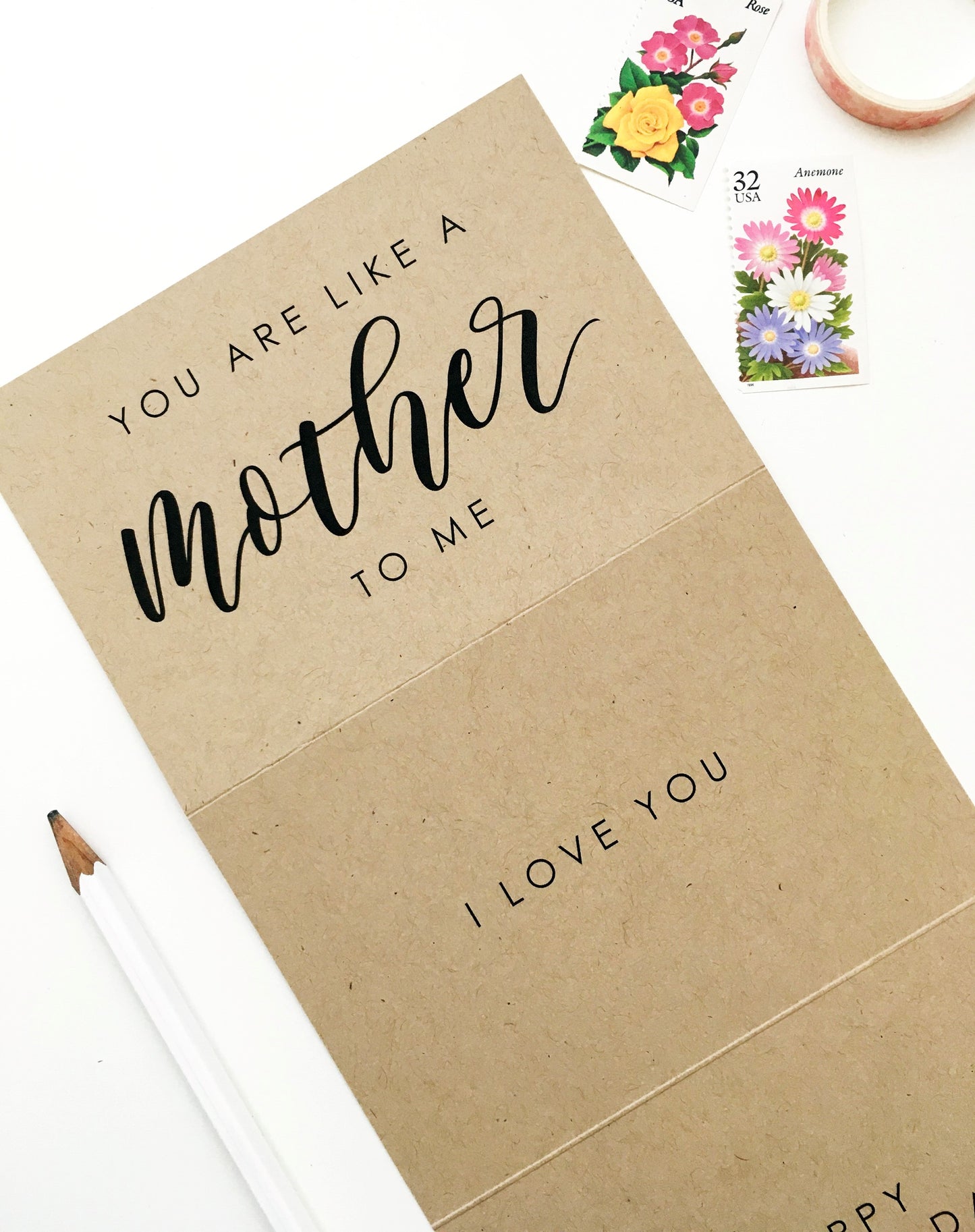 Like A Mother To Me Tri-Fold Card
