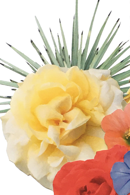 Ladybug Floral Collage Print