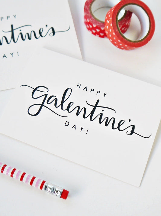 Happy Galentine's Day Card, Set of 6, A1 & A2 Sizes Available