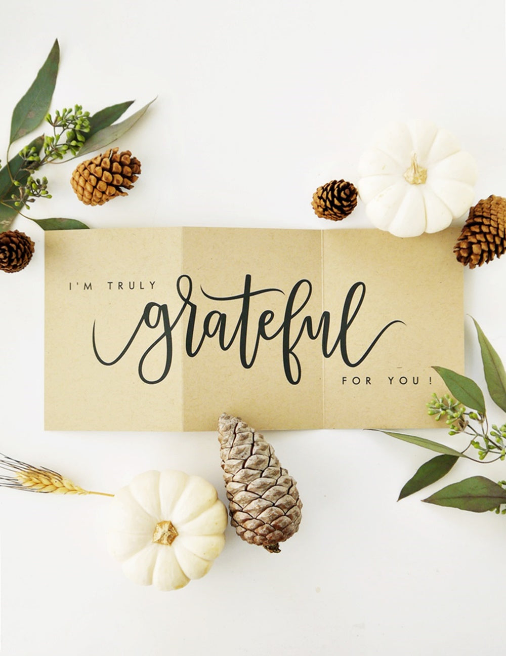 I'm Truly Grateful For You Tri-Fold Card