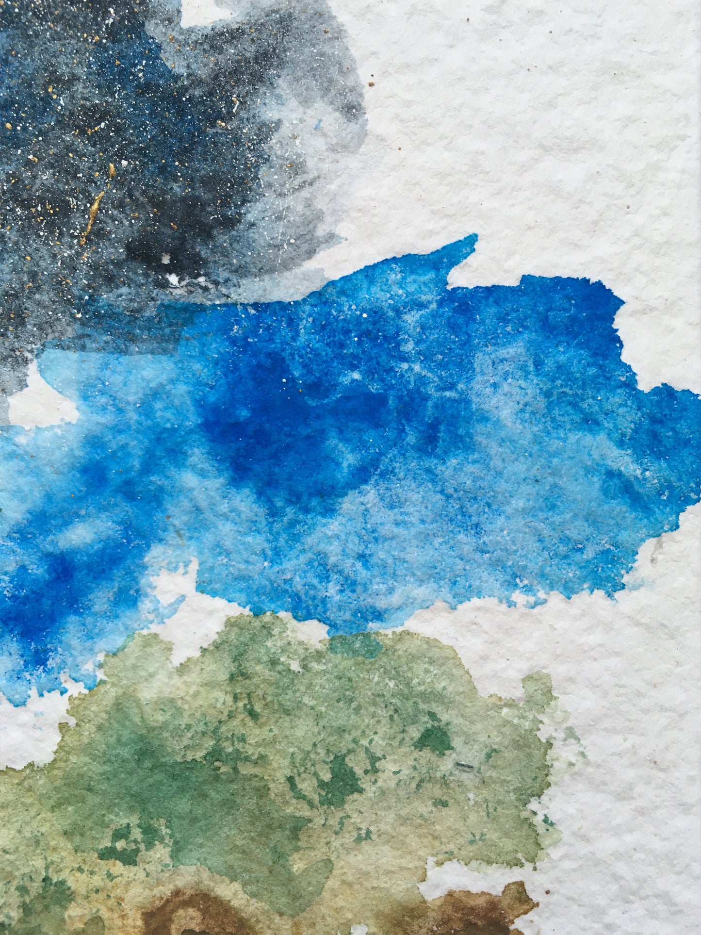 Earth, Sea, Sky | Pay-What-You-Wish - Original Abstract Watercolor Painting