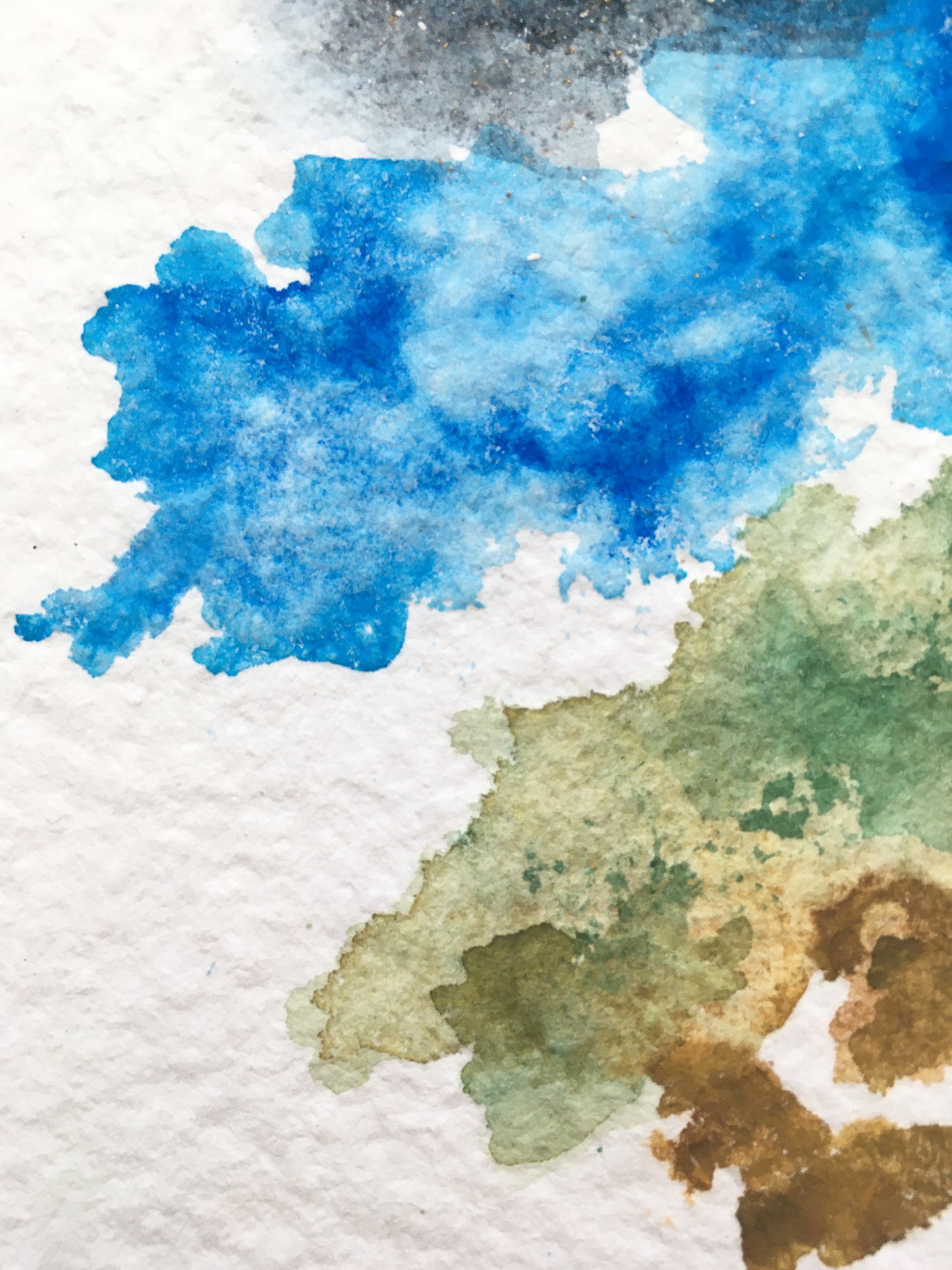 Earth, Sea, Sky | Pay-What-You-Wish - Original Abstract Watercolor Painting