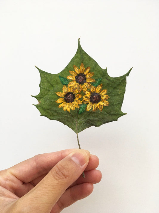 Painting Leaves Part 1: Sunflower Tutorial