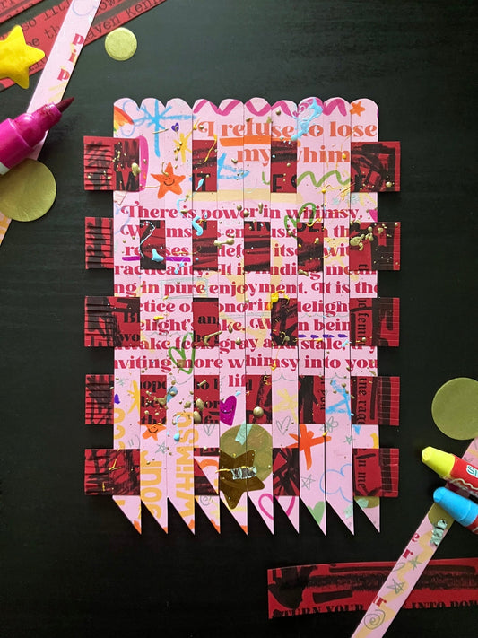 Exploring Rage & Whimsy in Paper Weaving
