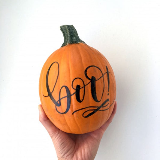 DIY Halloween Calligraphy Pumpkin