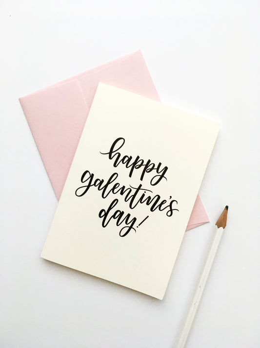 MOVING SALE Happy Galentine's Day Card, All Lettered Design, A1 Mini Card, Set of 6