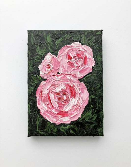 MOVING SALE Roses on Canvas