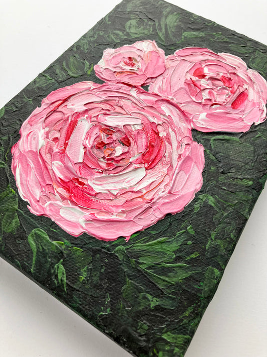 MOVING SALE Roses on Canvas