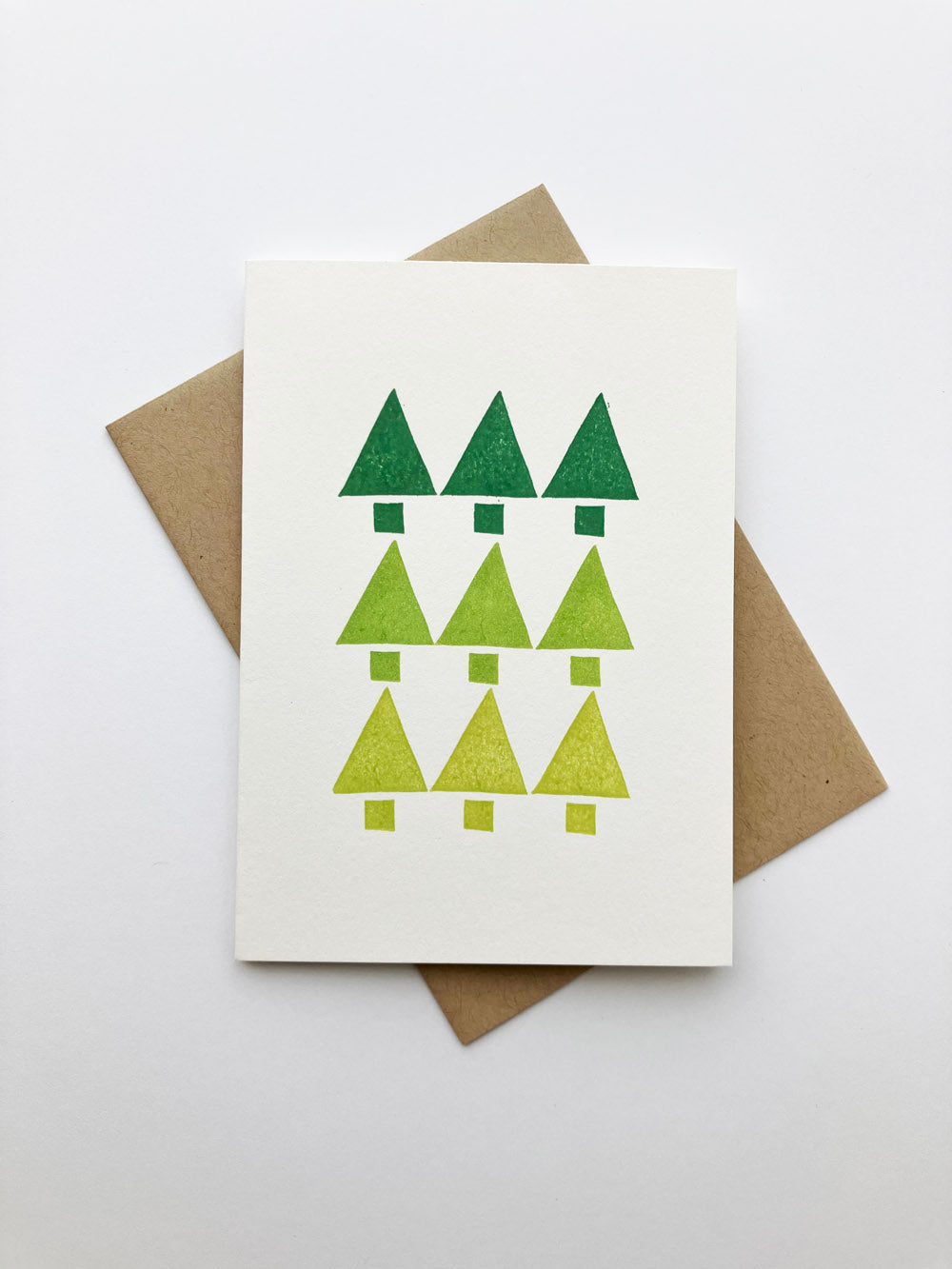 MOVING SALE Ombre Christmas Trees A1 Card ONLY 1
