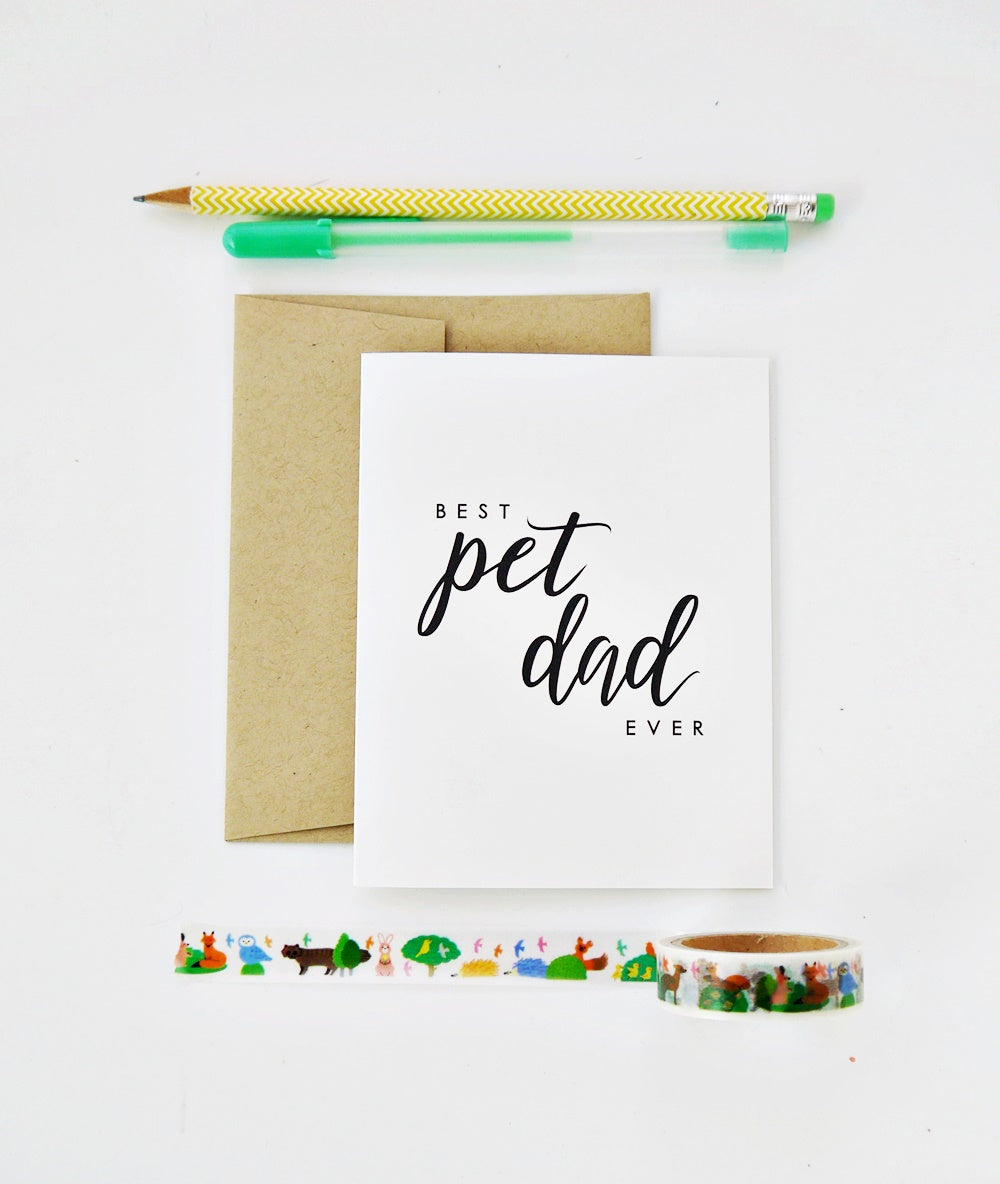 MOVING SALE Best Pet Dad Ever Card