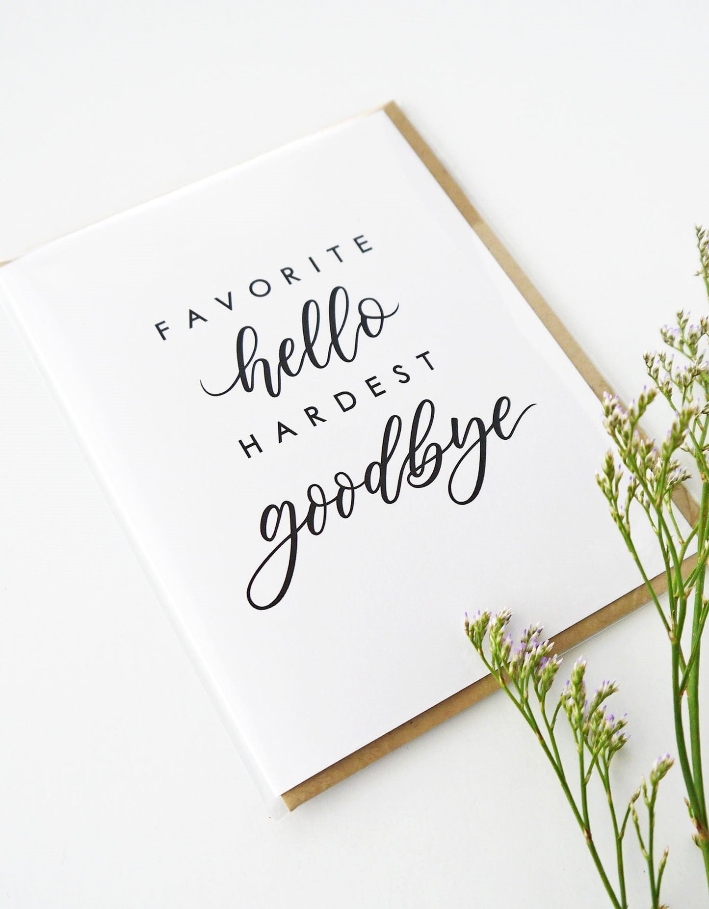 MOVING SALE Favorite Hello, Hardest Goodbye Pet Sympathy Card