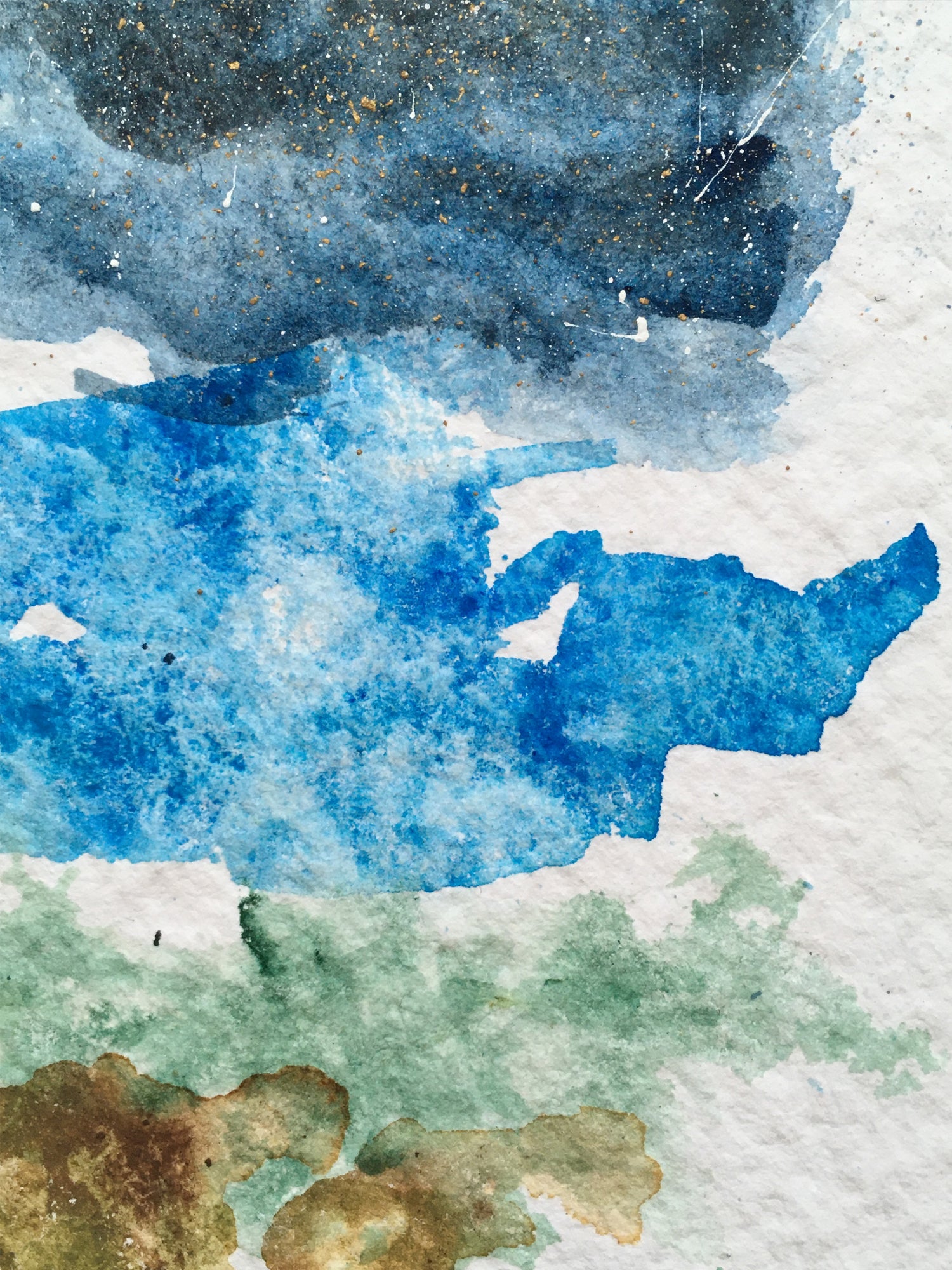 Earth, Sea, Sky | No. 6 - Original Abstract Watercolor Painting