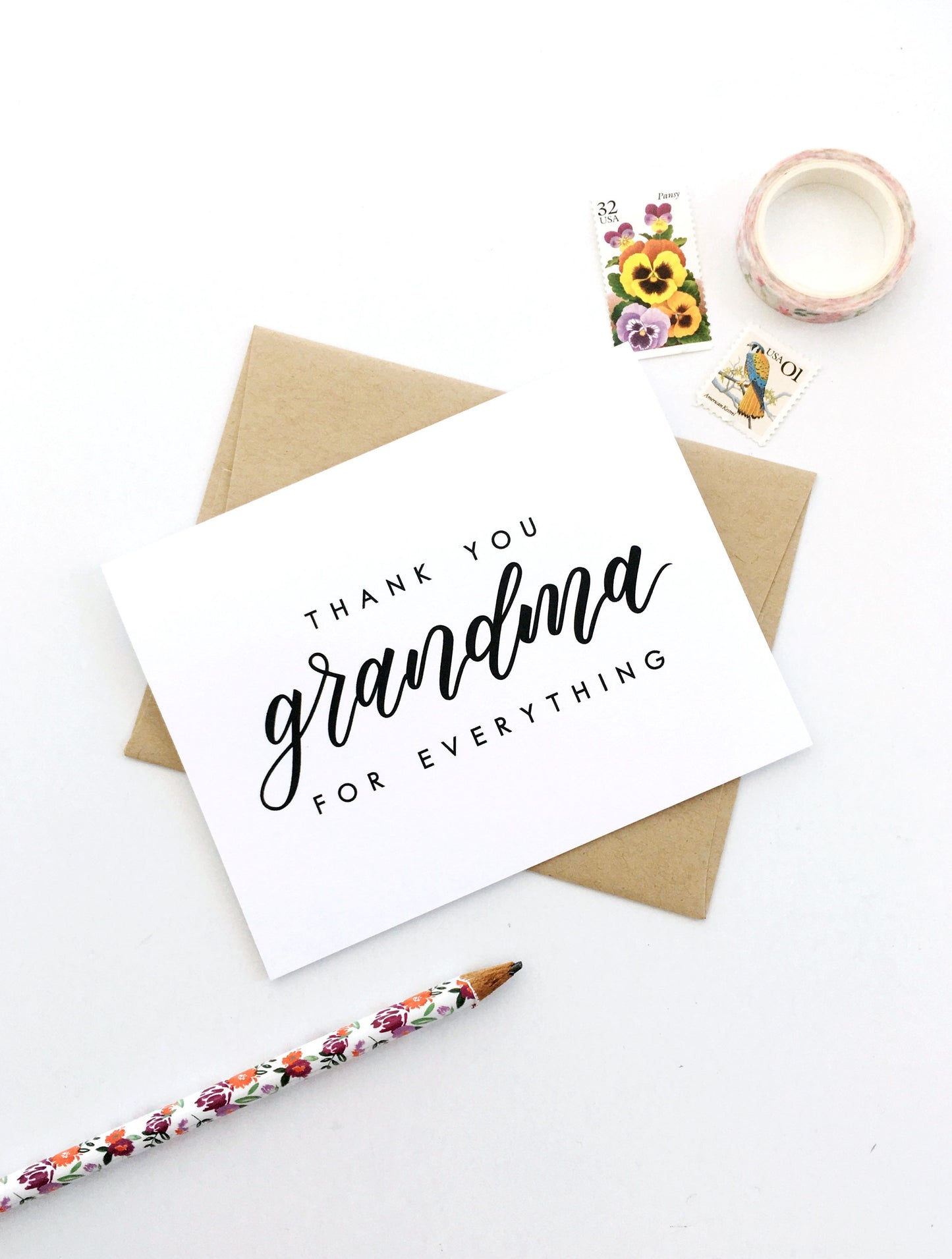 Thank You Grandma For Everything Card