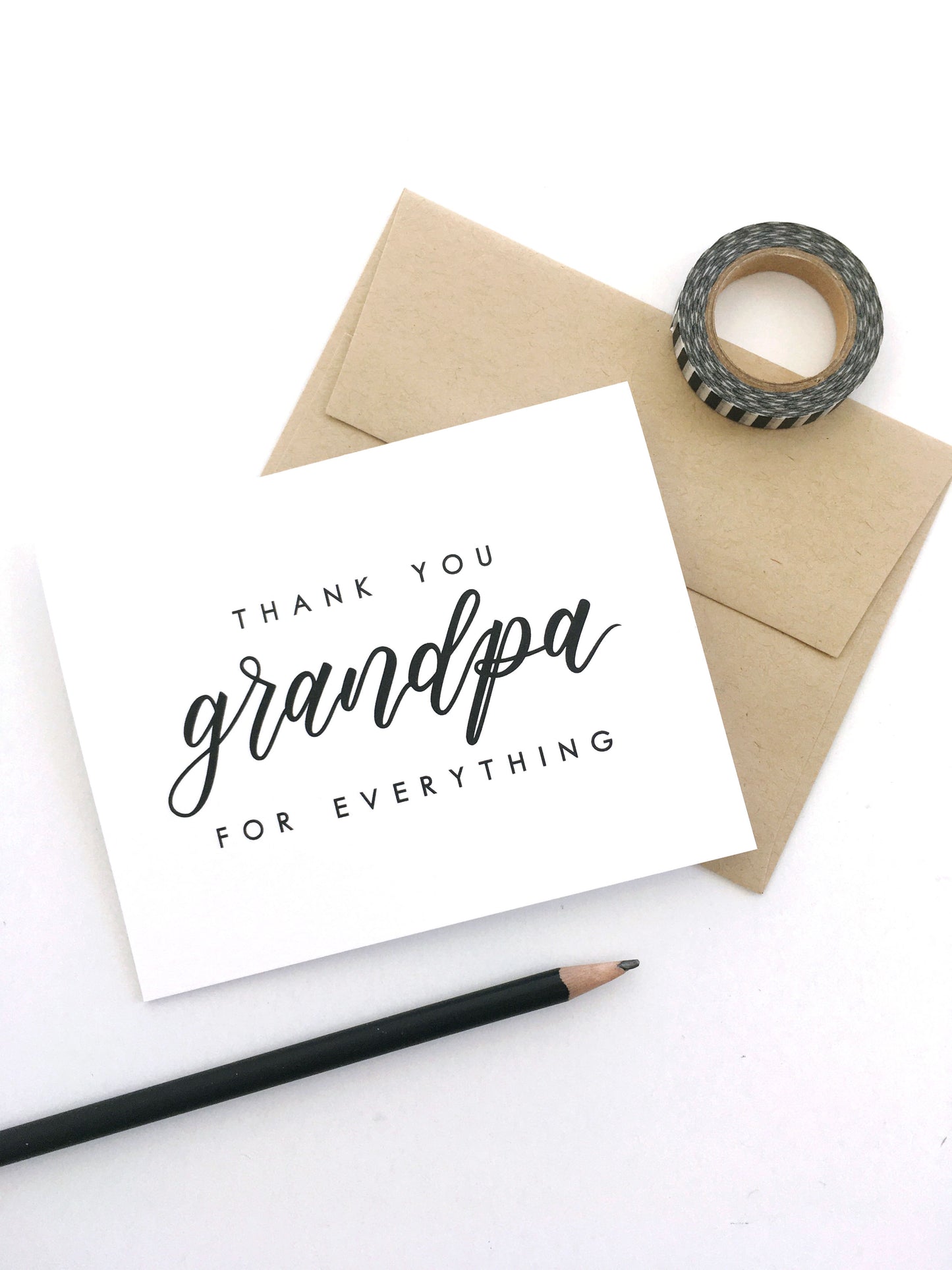 Thank You Grandpa For Everything Card