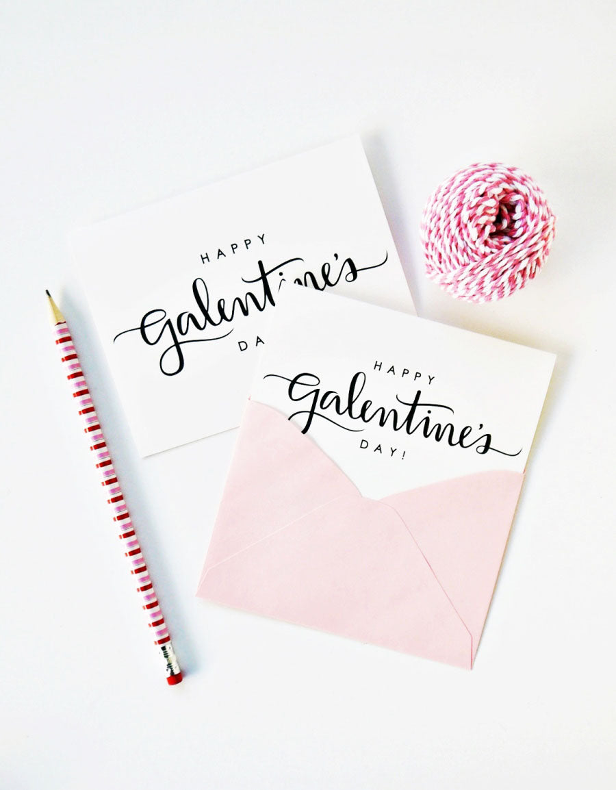 Happy Galentine's Day Card, Set of 6, A1 & A2 Sizes Available