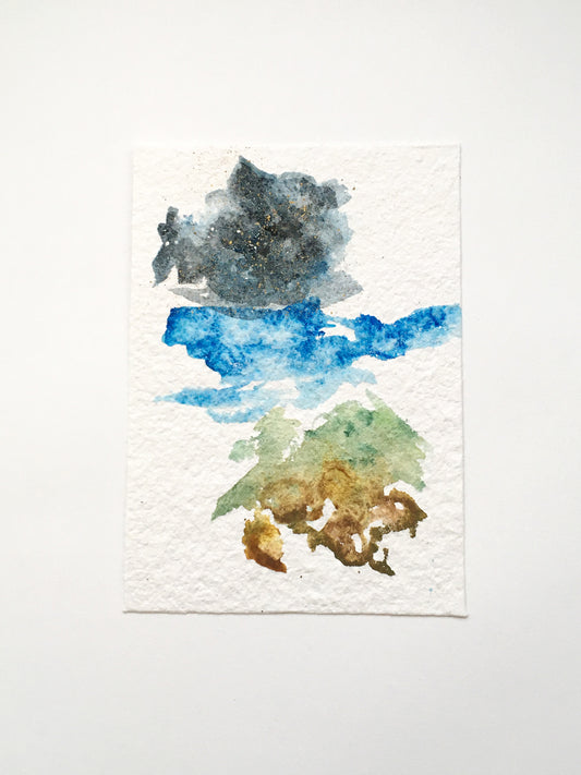 Earth, Sea, Sky | No. 1 - Original Abstract Watercolor Painting