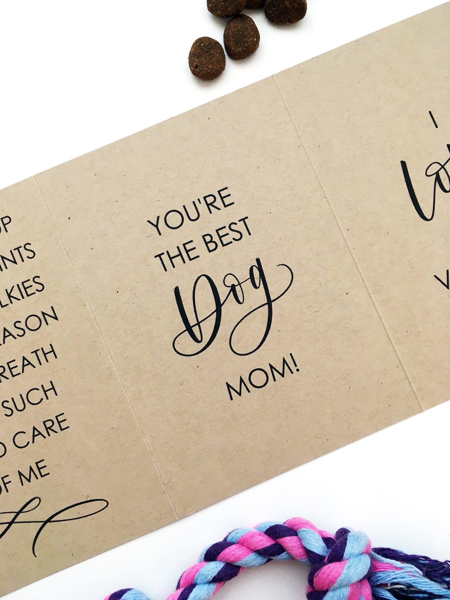 Personalized Best Dog Mom Card, Customize With Your Pet's Names